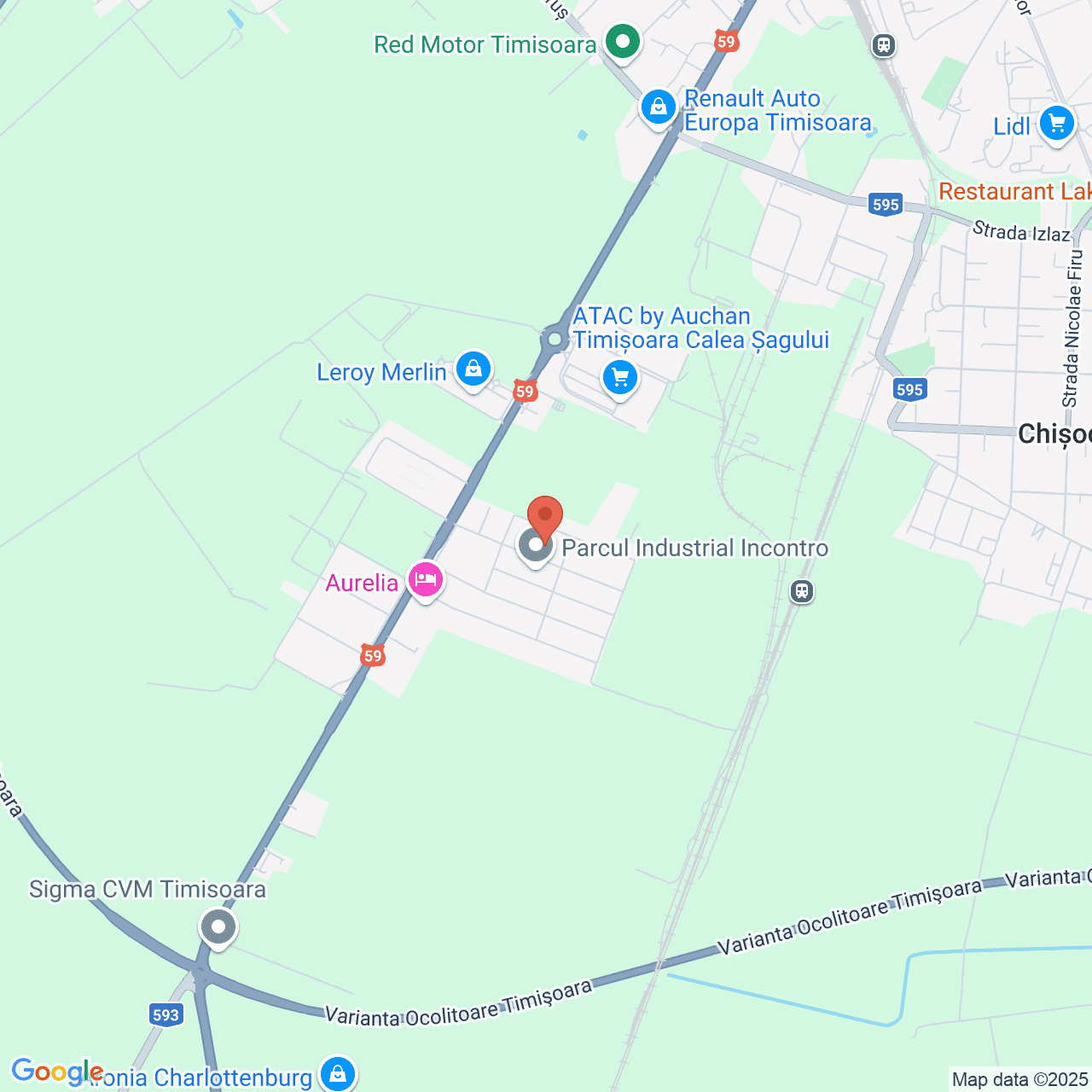 Poza harta streetview, zoom 14, adresa Giroc, sat Chisoda, DN 59 , , judetul