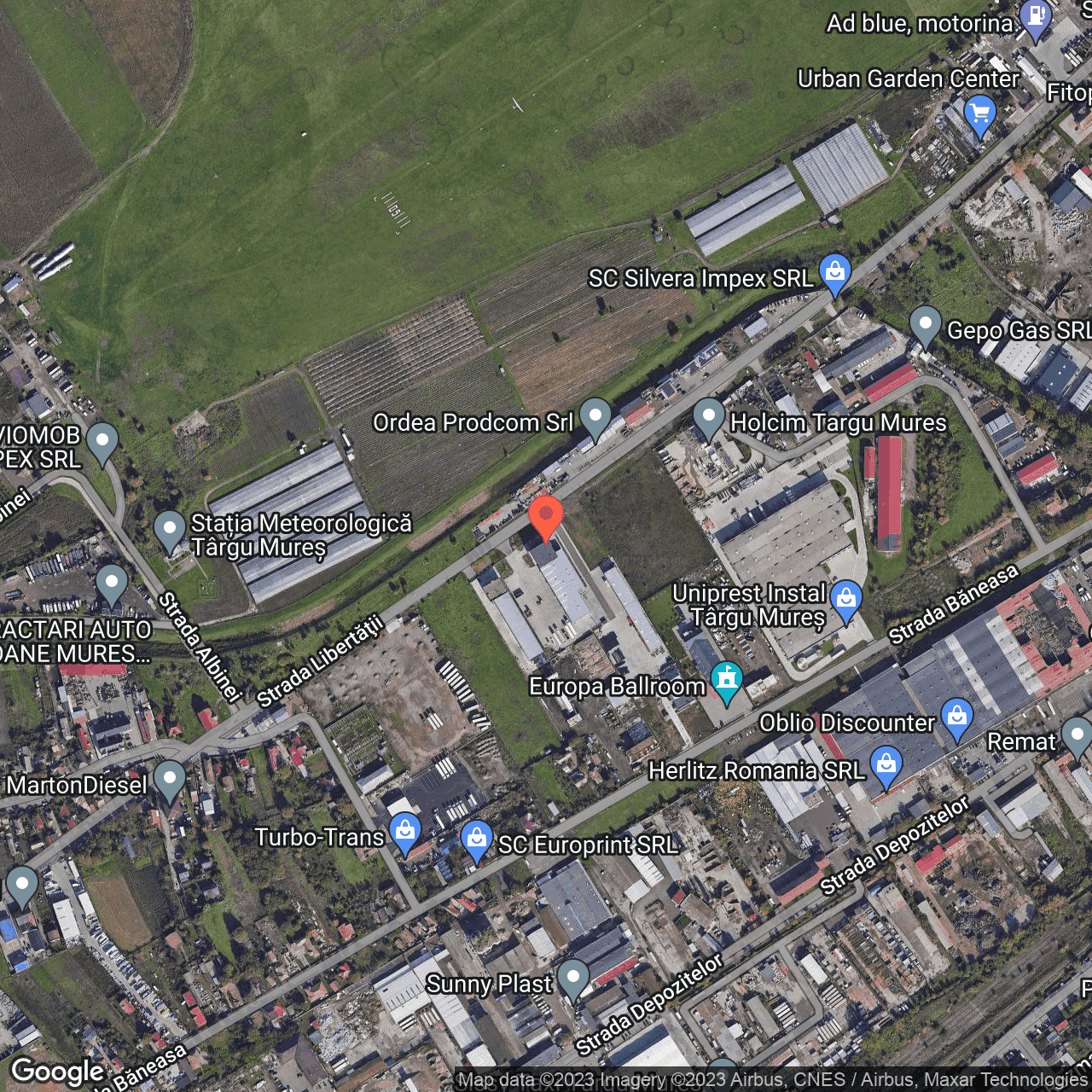 Poza harta hybrid, zoom 16, adresa Târgu Mureș, str. Băneasa nr. 121, , judetul