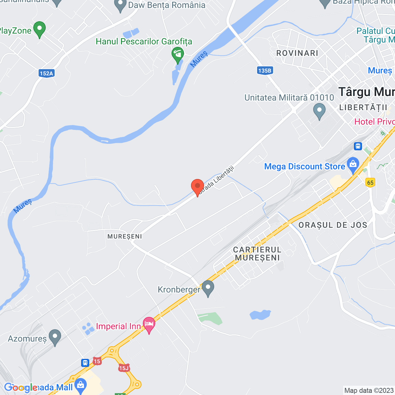 Poza harta streetview, zoom 14, adresa Târgu Mureș, str. Băneasa nr. 121, , judetul