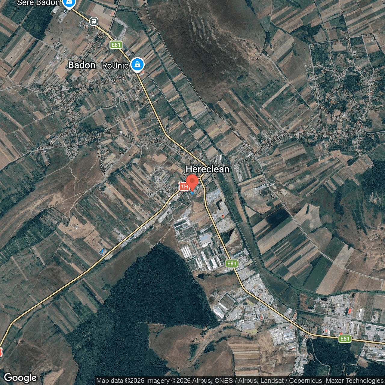 Poza harta hybrid, zoom 14, adresa Hereclean Salaj, , judetul