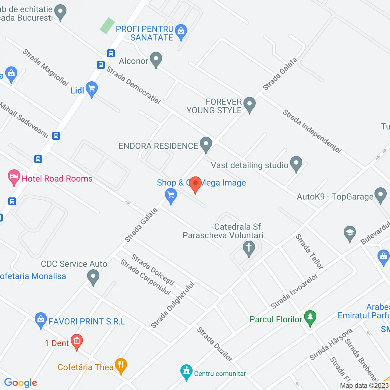 Poza harta streetview, zoom 16, adresa Voluntari Strada Galata nr 46, , judetul