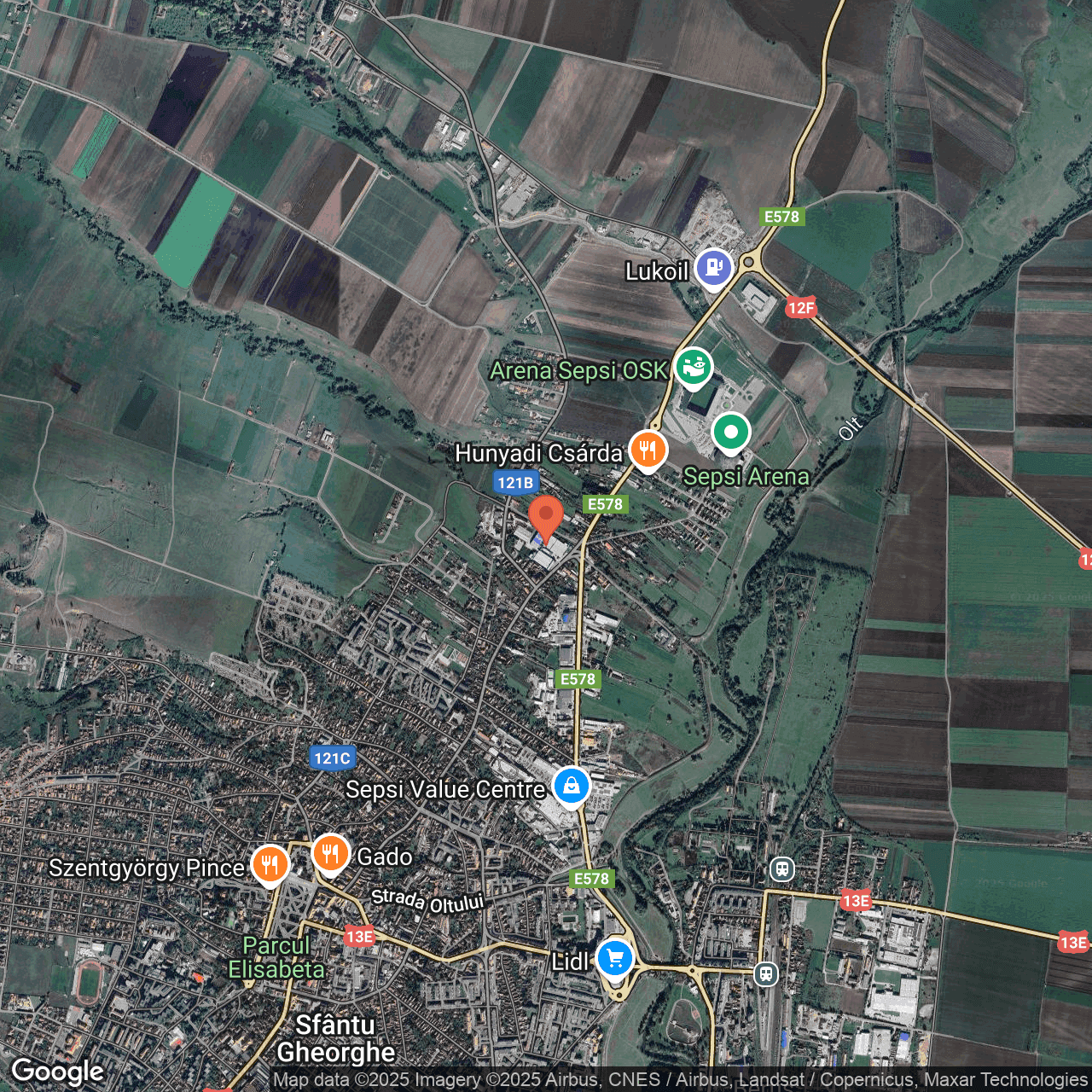 Poza harta hybrid, zoom 14, adresa SFANTU GHEORGHE, STR. CIUCULUI NR. 149, , judetul