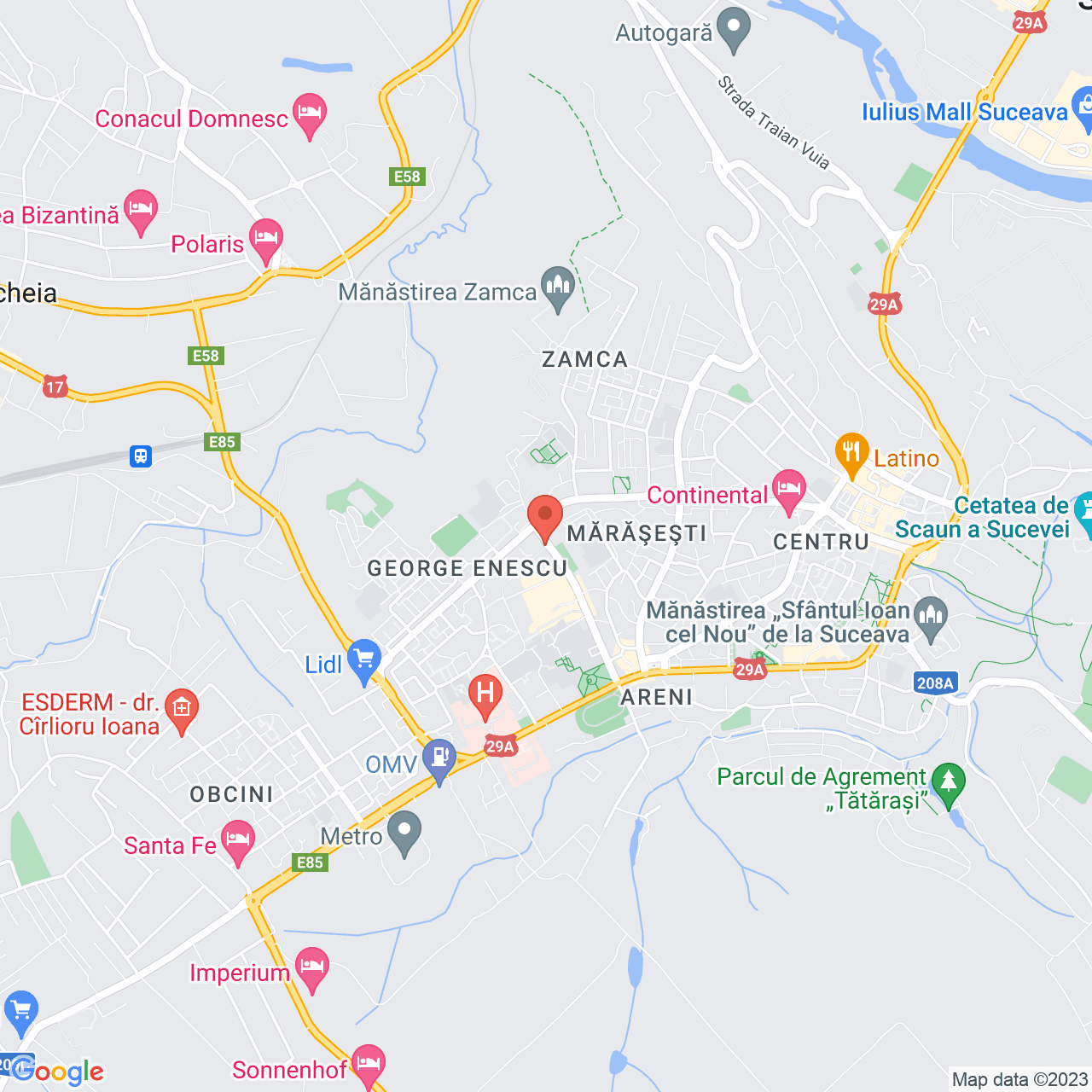 Poza harta streetview, zoom 14, adresa Aleea Venus Suceava, , judetul