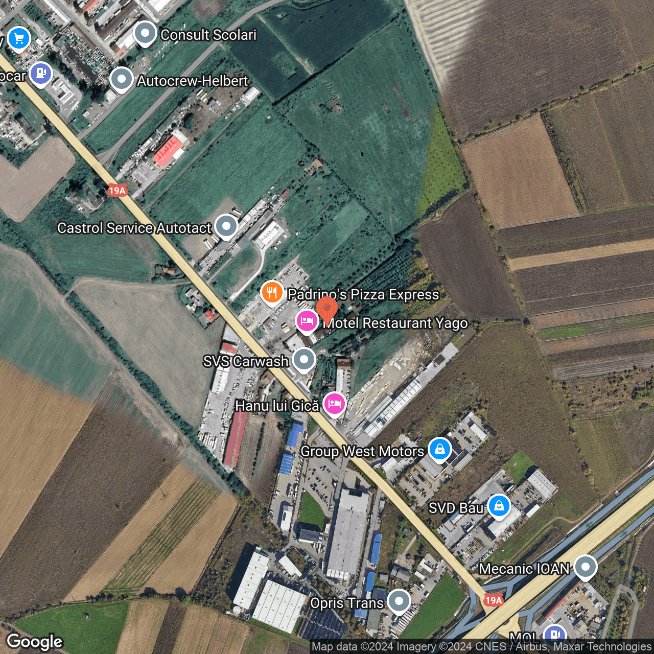 Poza harta hybrid, zoom 16, adresa Satu Mare, str. Aurel Vlaicu, nr. 123F,, , judetul