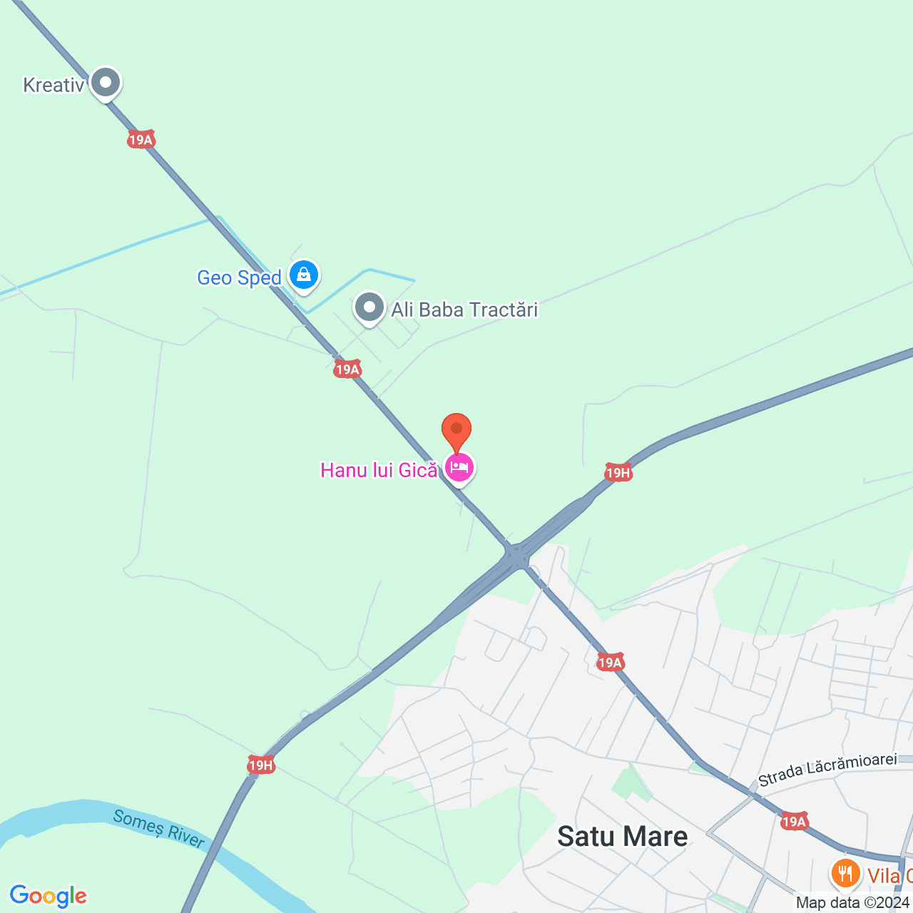 Poza harta streetview, zoom 14, adresa Satu Mare, str. Aurel Vlaicu, nr. 123F,, , judetul