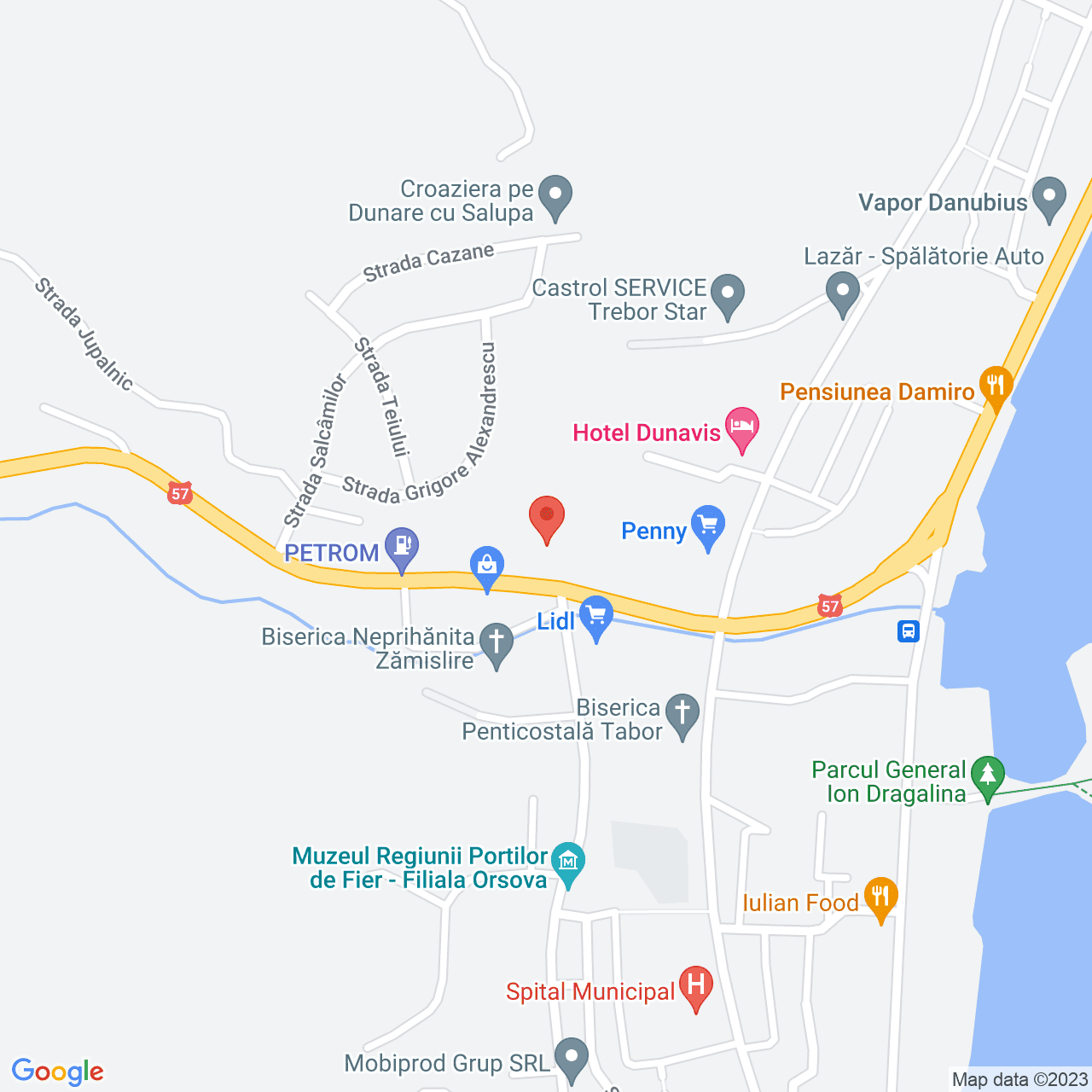 Poza harta streetview, zoom 16, adresa Orșova, Str. Eroilor, Nr. 12, , judetul