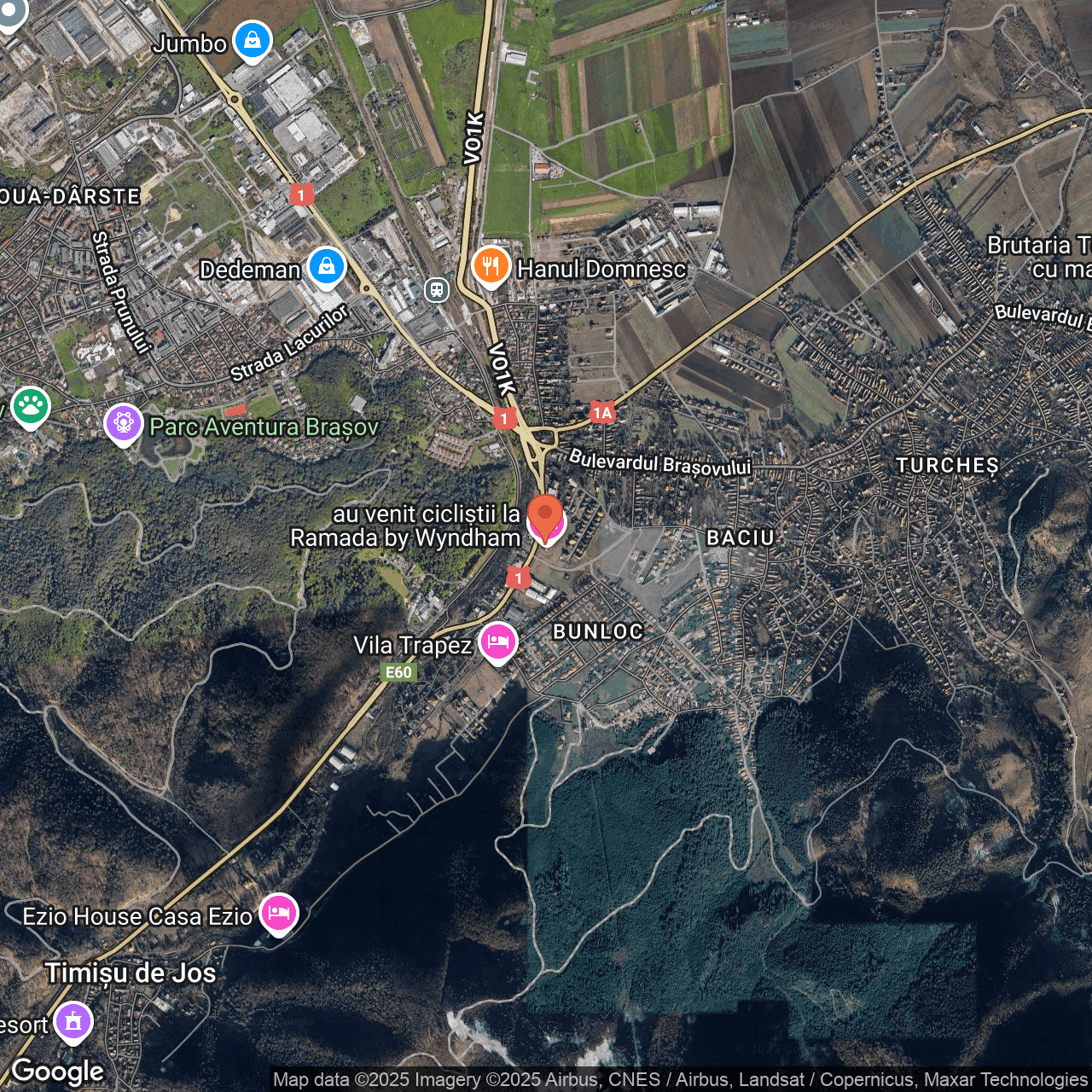 Poza harta hybrid, zoom 14, adresa Sacele, Calea Bucuresti nr.13, , judetul