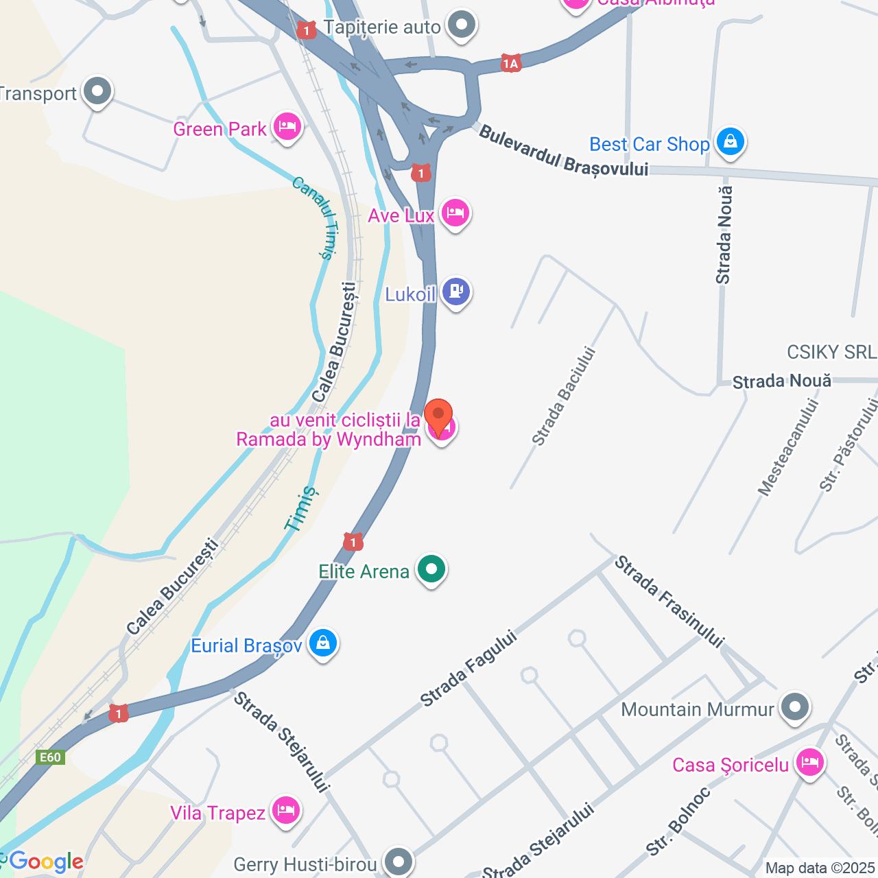 Poza harta streetview, zoom 16, adresa Sacele, Calea Bucuresti nr.13, , judetul