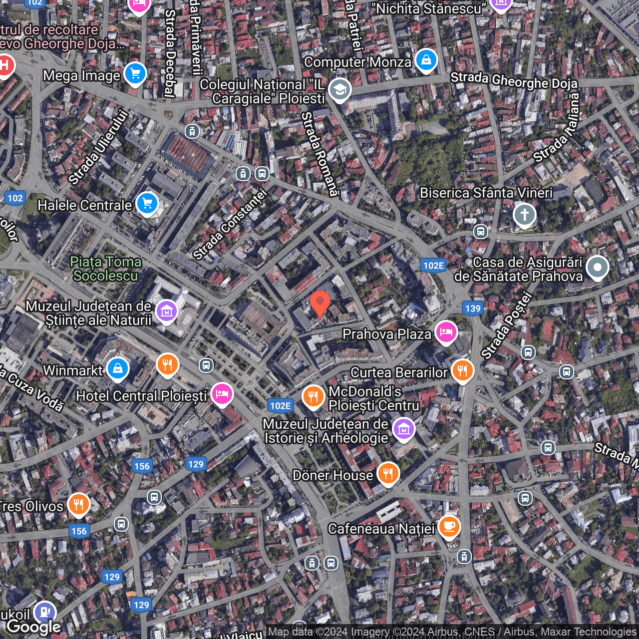 Poza harta hybrid, zoom 16, adresa Ploiesti, Str. G-ral Traian Mosoiu, nr.1, , judetul