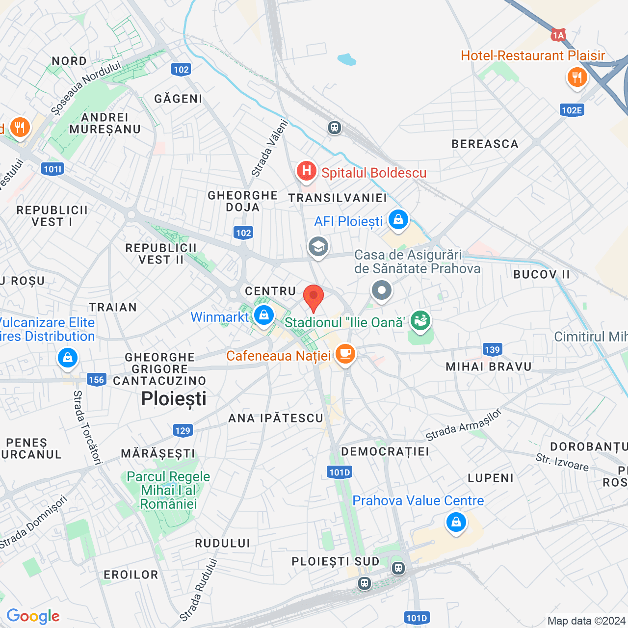 Poza harta streetview, zoom 14, adresa Ploiesti, Str. G-ral Traian Mosoiu, nr.1, , judetul