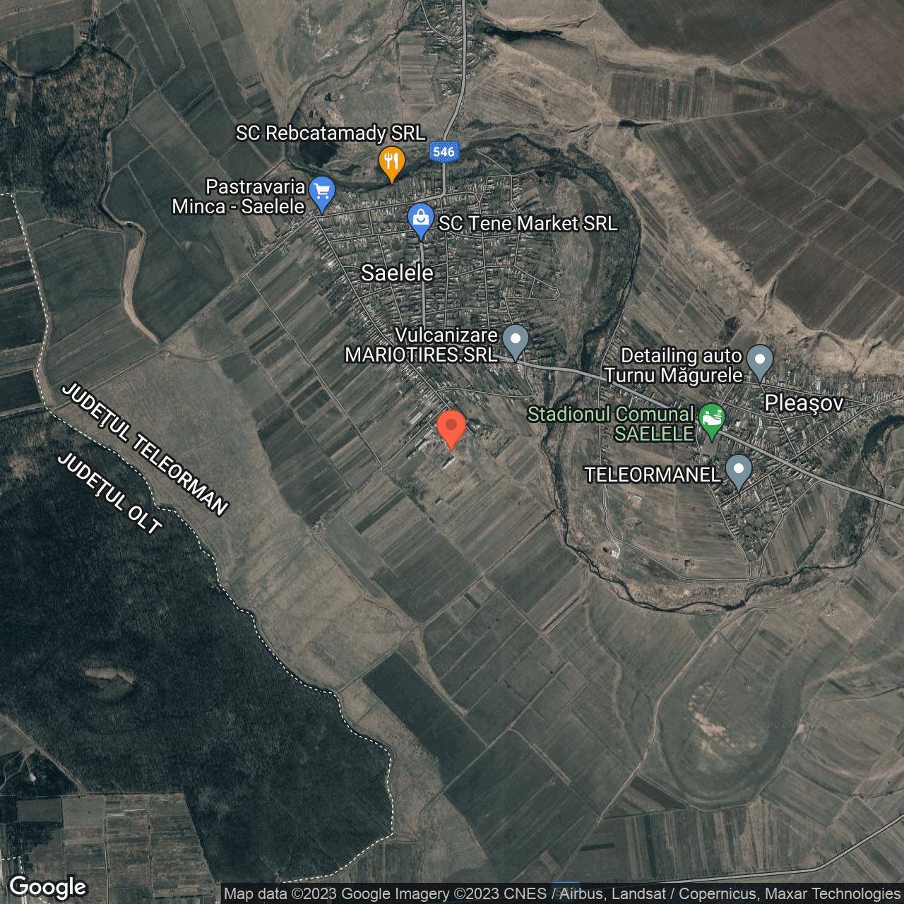 Poza harta hybrid, zoom 14, adresa Saelele, , judetul