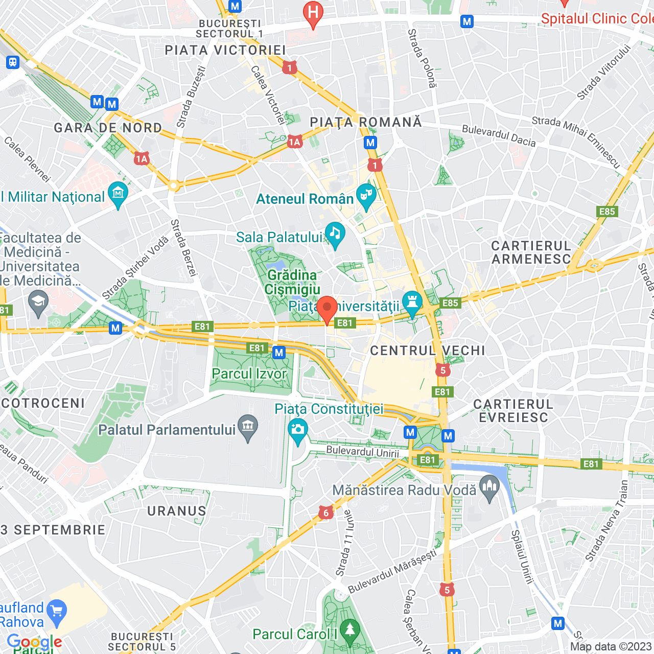 Poza harta streetview, zoom 14, adresa Bulevardul Regina Elisabeta numarul 45, , judetul