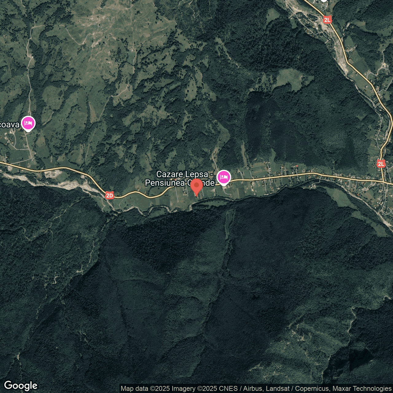 Poza harta hybrid, zoom 14, adresa Lepsa, comuna Tulnici, , judetul