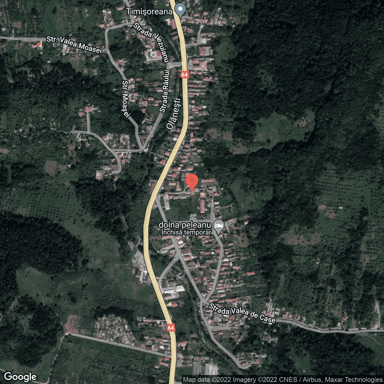 Poza harta hybrid, zoom 16, adresa Olanesti, judetul Valcea
