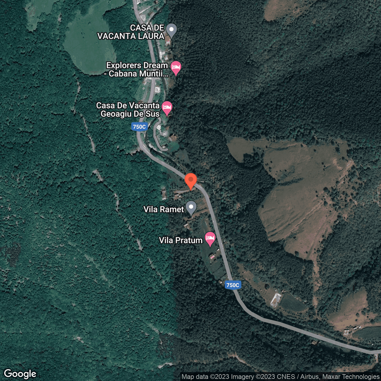 Poza harta hybrid, zoom 16, adresa Geoagiu de Sus, , judetul