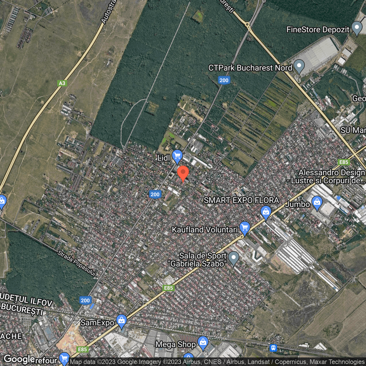 Poza harta hybrid, zoom 14, adresa Voluntari , , judetul