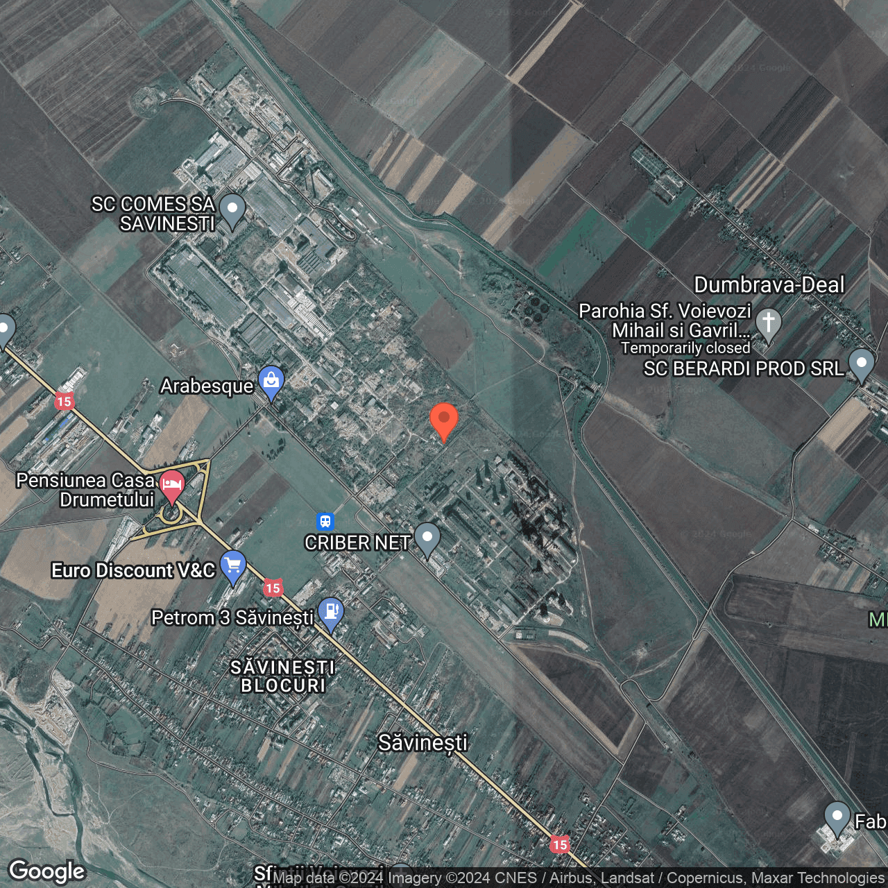 Poza harta hybrid, zoom 14, adresa Savinesti Neamt, , judetul