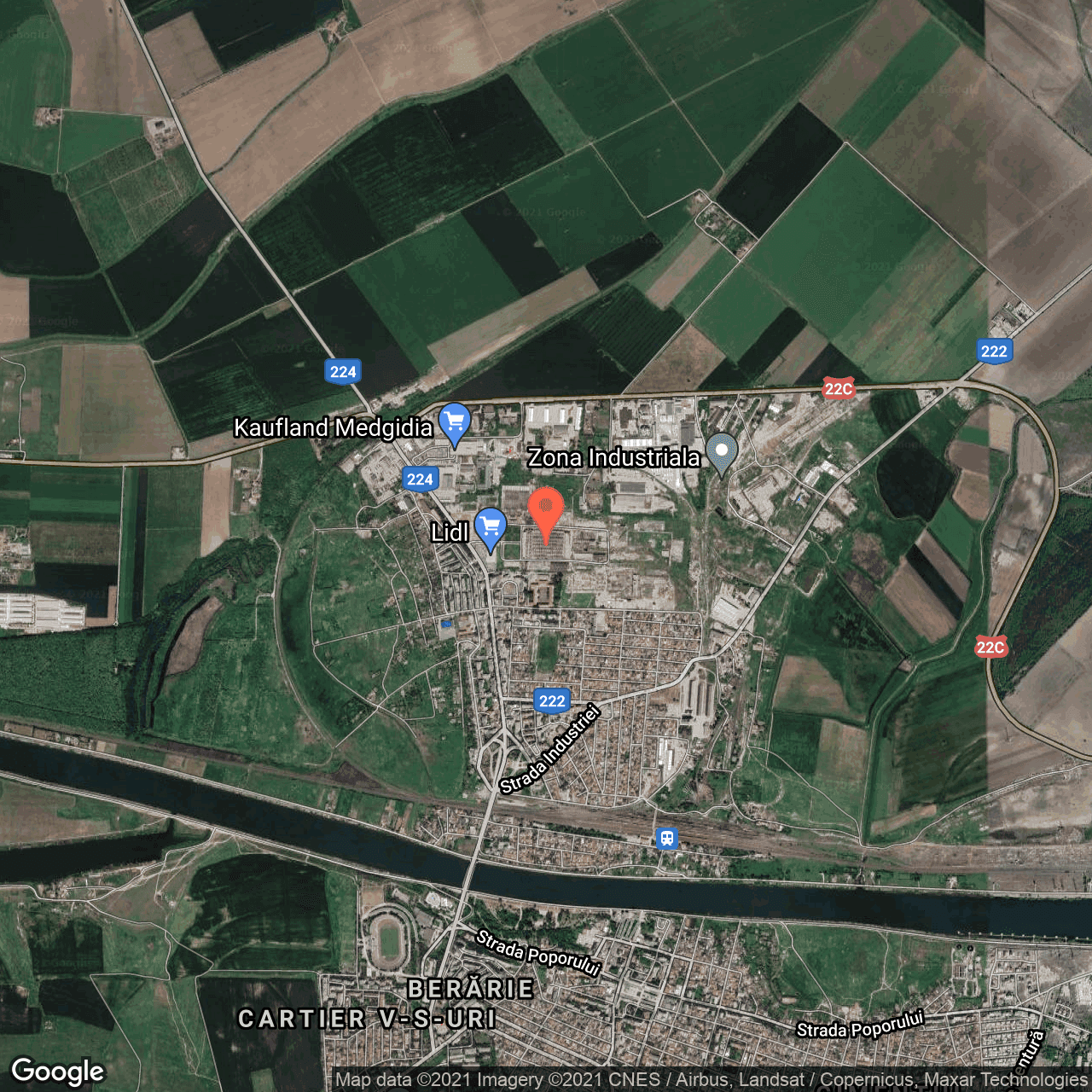 Poza harta hybrid, zoom 14, adresa Independentei 12, Medgidia, judetul Constanta