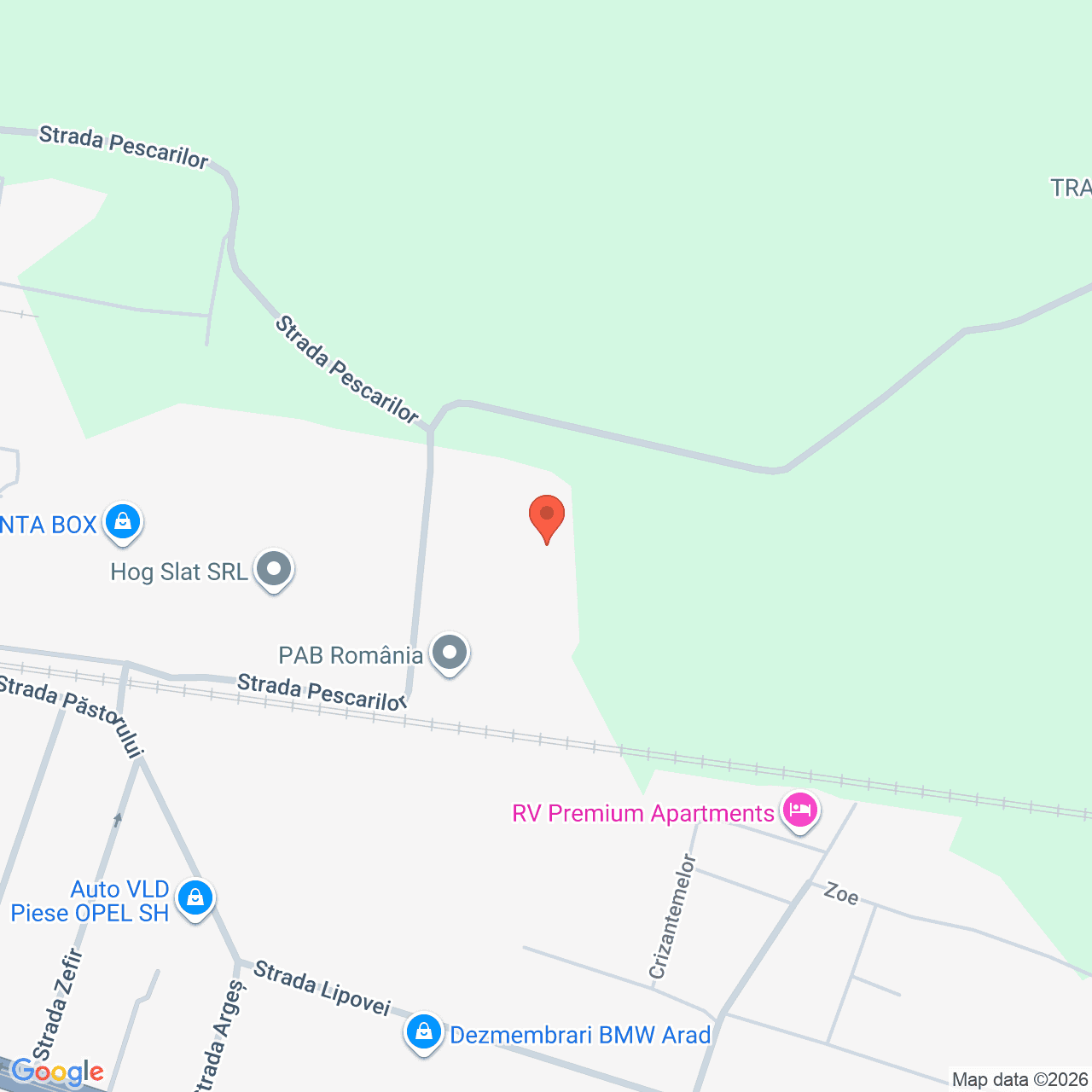 Poza harta streetview, zoom 16, adresa Arad, str. Pastorului, nr. 28A, , judetul