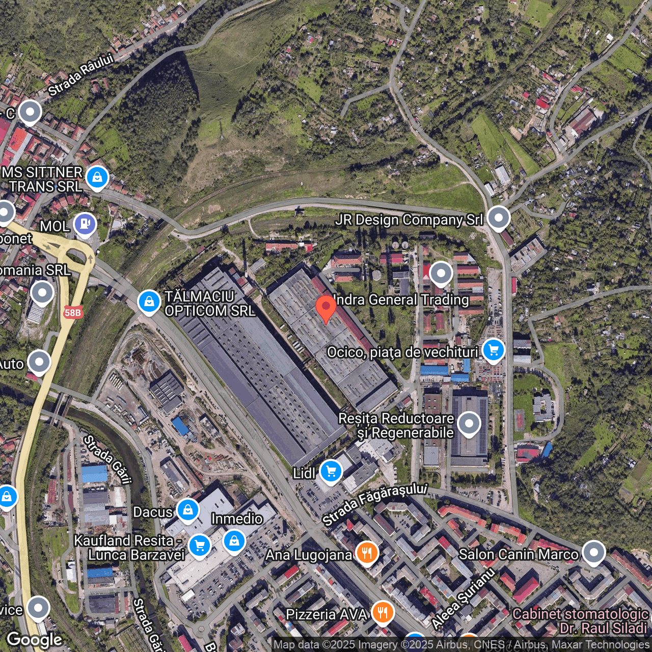 Poza harta hybrid, zoom 16, adresa Resita, , judetul