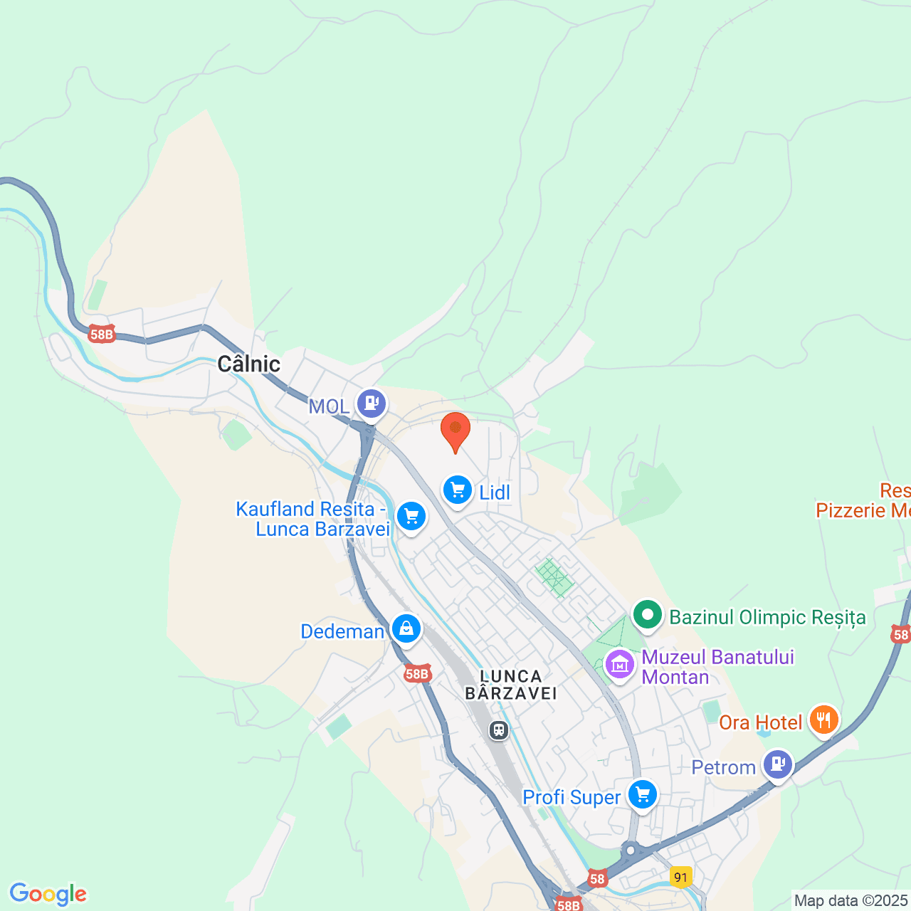 Poza harta streetview, zoom 14, adresa Resita, , judetul