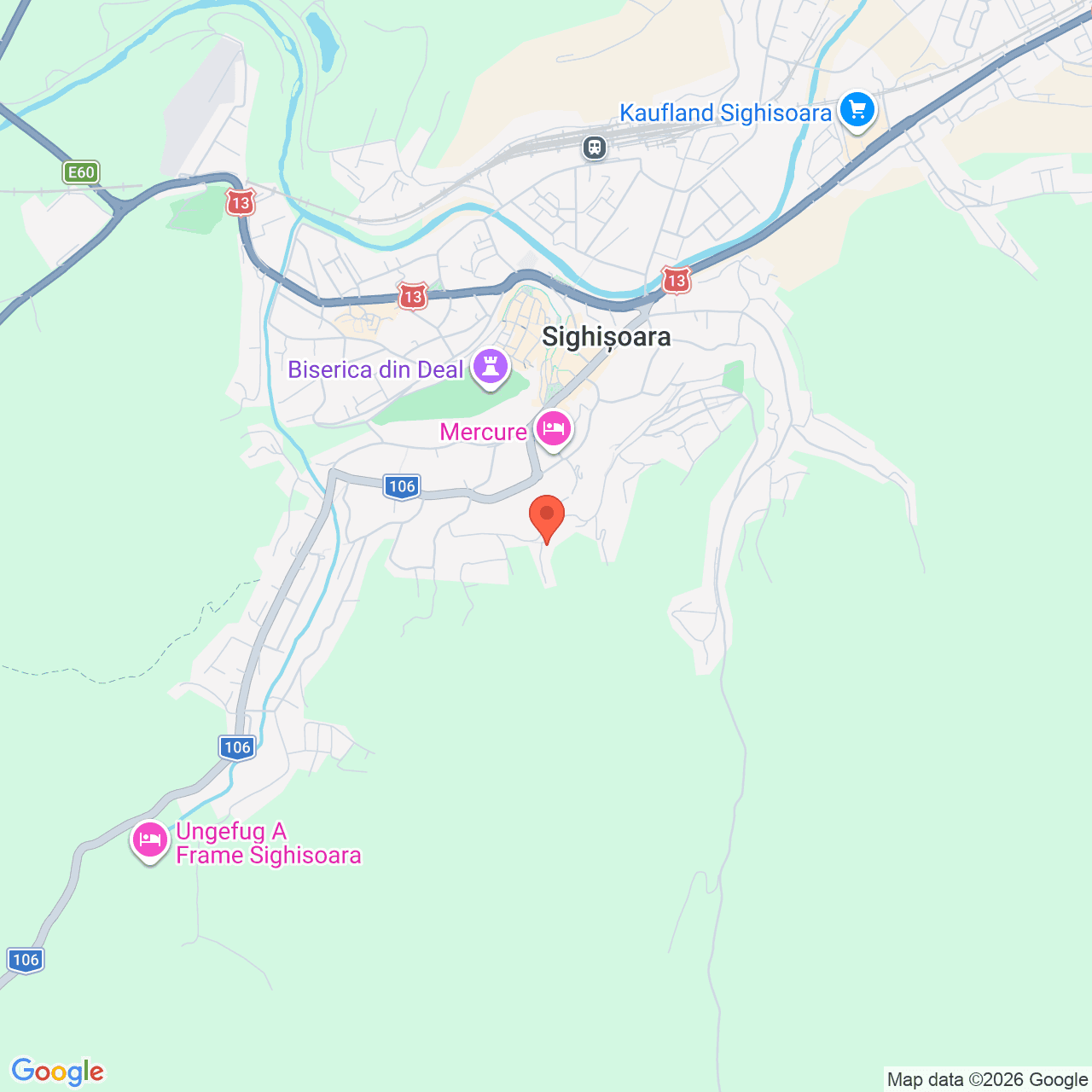 Poza harta streetview, zoom 14, adresa Strada Lunca Postei Sighisoara, , judetul
