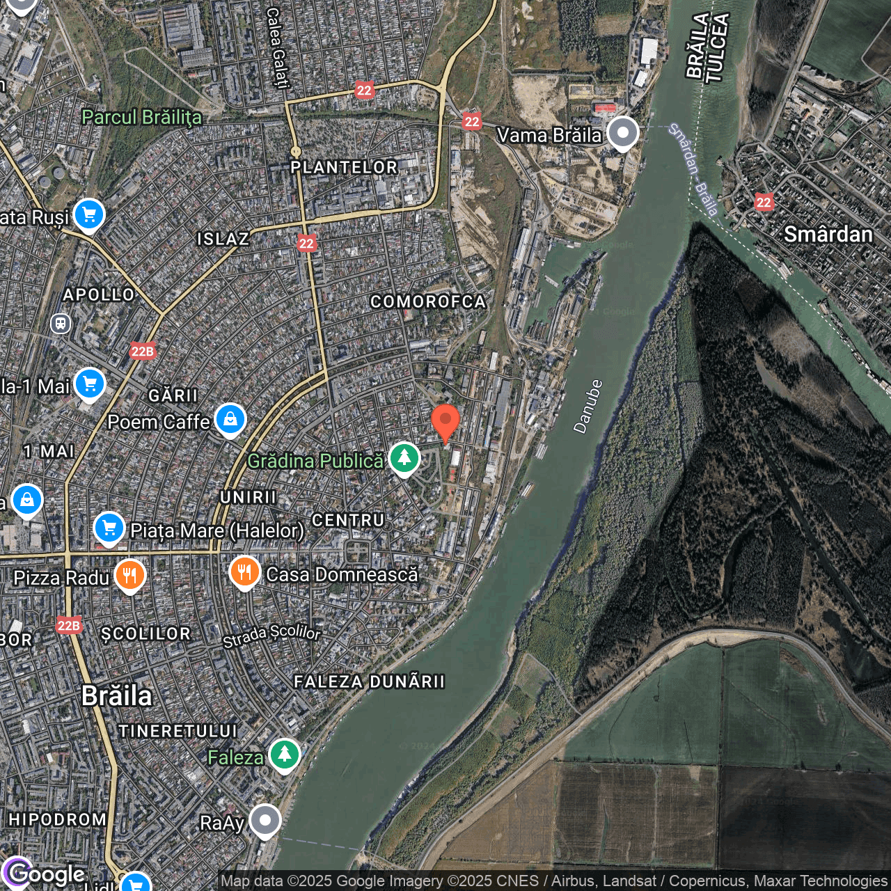 Poza harta hybrid, zoom 14, adresa Brăila, strada Vadu Schelei nr. 17, , judetul
