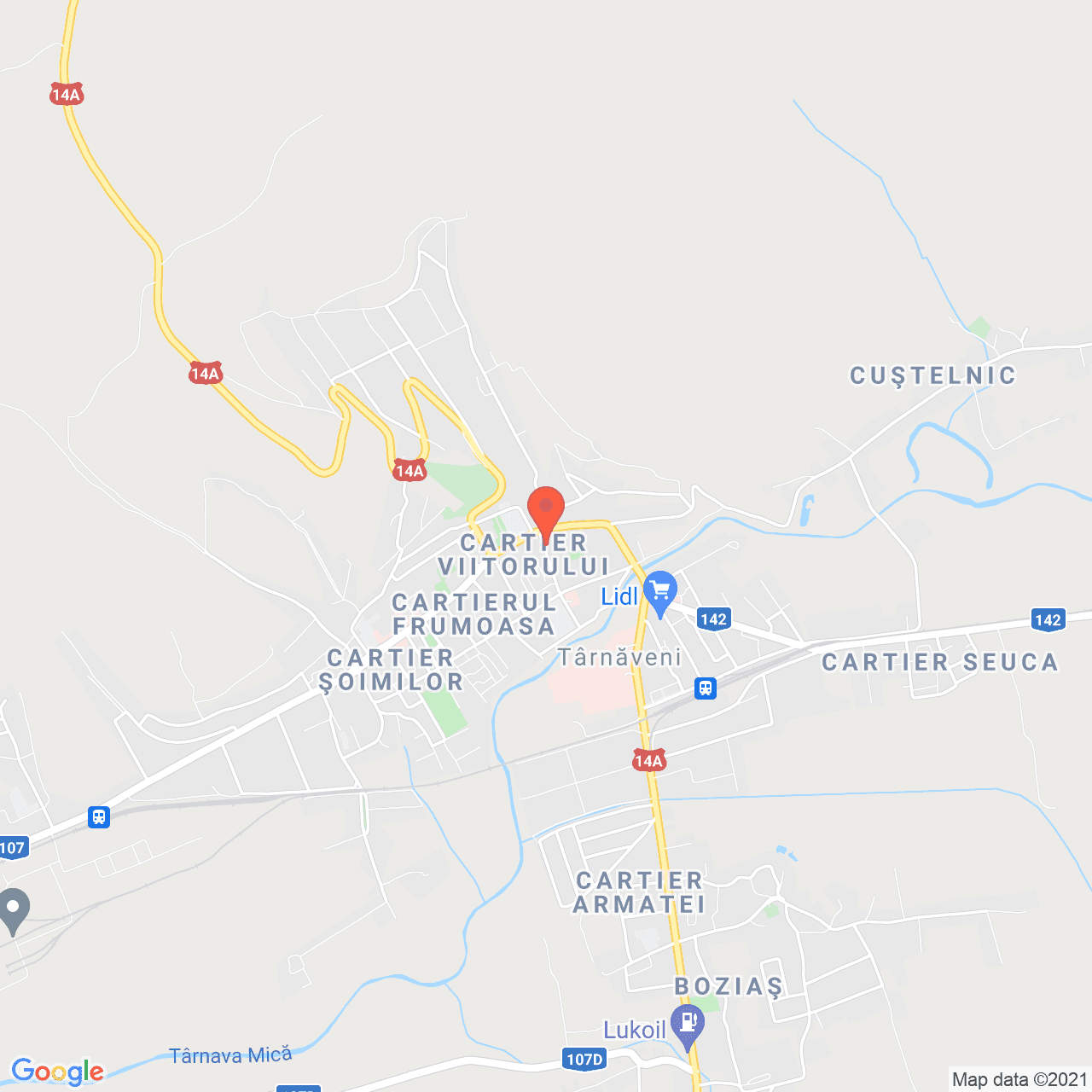 Poza harta streetview, zoom 14, adresa Str. Scolii 1, Tarnaveni, judetul Mures