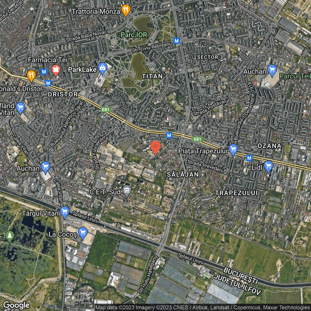 Poza harta hybrid, zoom 14, adresa Str. Ilioara, nr. 16, , judetul