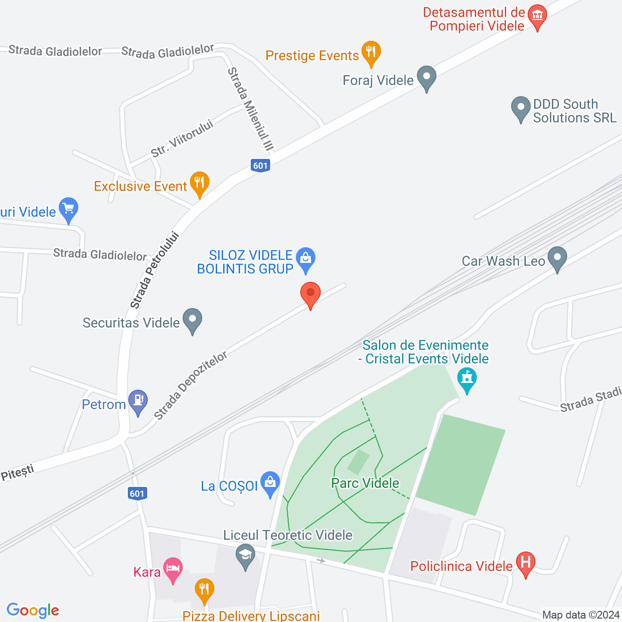 Poza harta streetview, zoom 16, adresa str. Depozitelor Videle, , judetul
