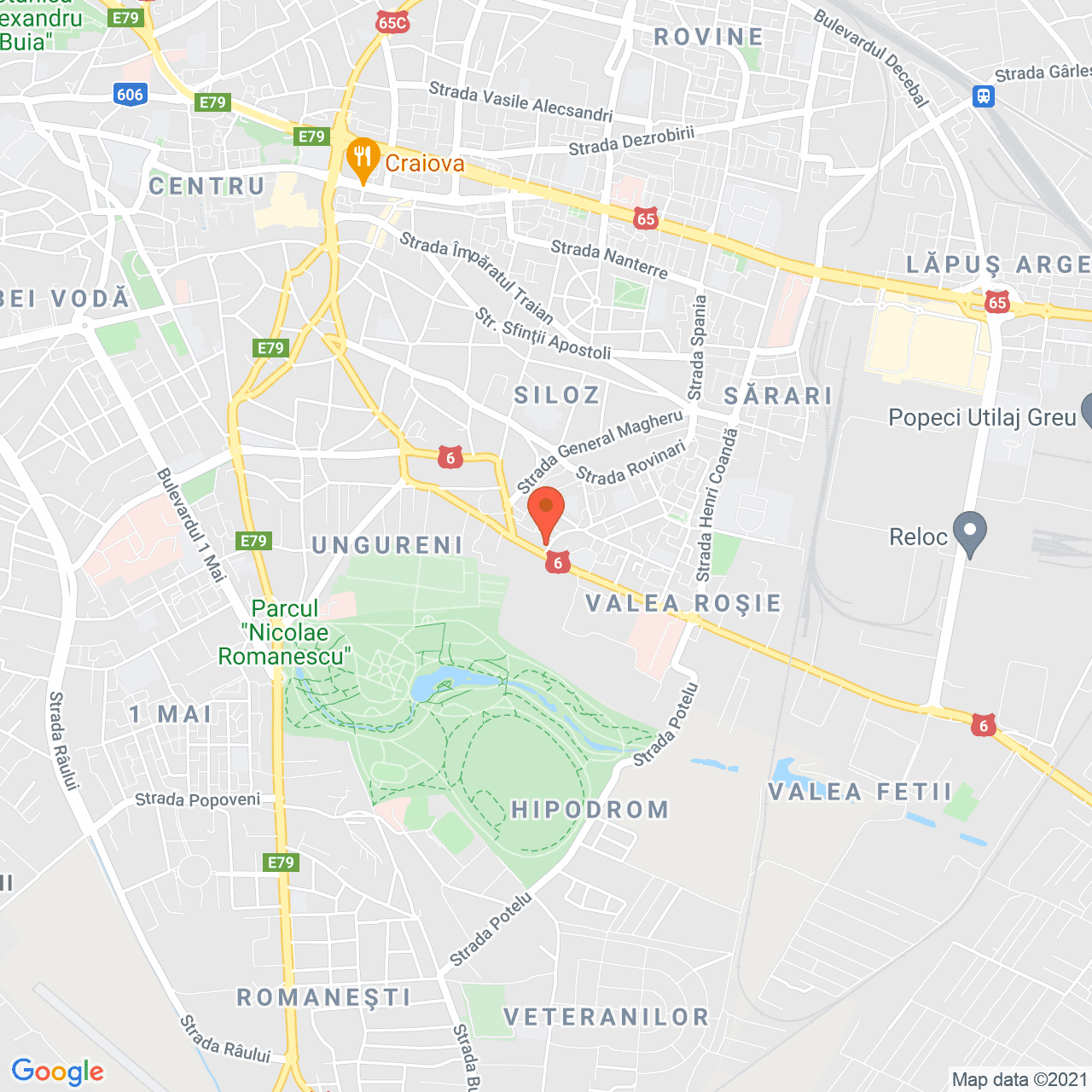 Poza harta streetview, zoom 14, adresa Caracal 79B, Craiova, judetul Dolj