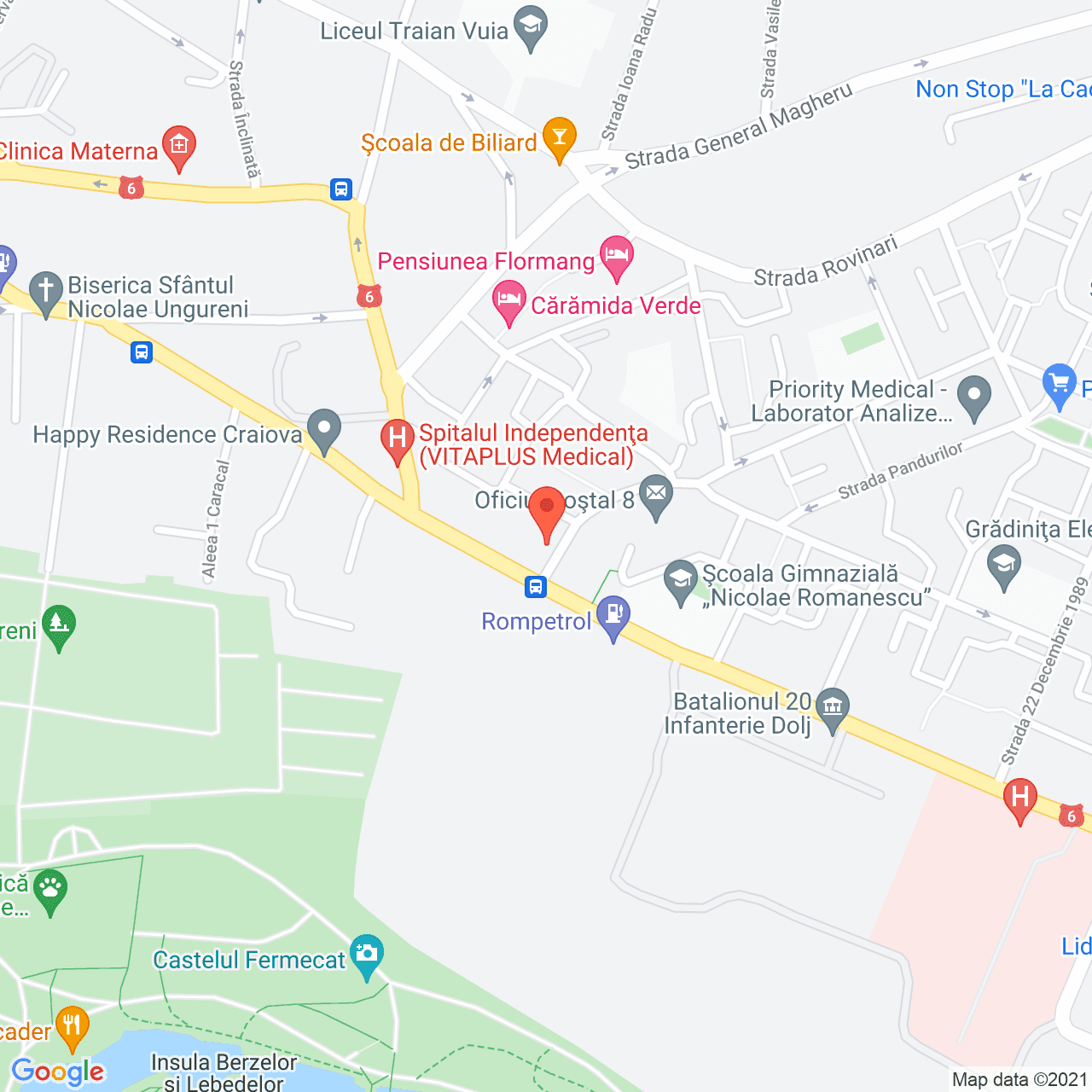 Poza harta streetview, zoom 16, adresa Caracal 79B, Craiova, judetul Dolj