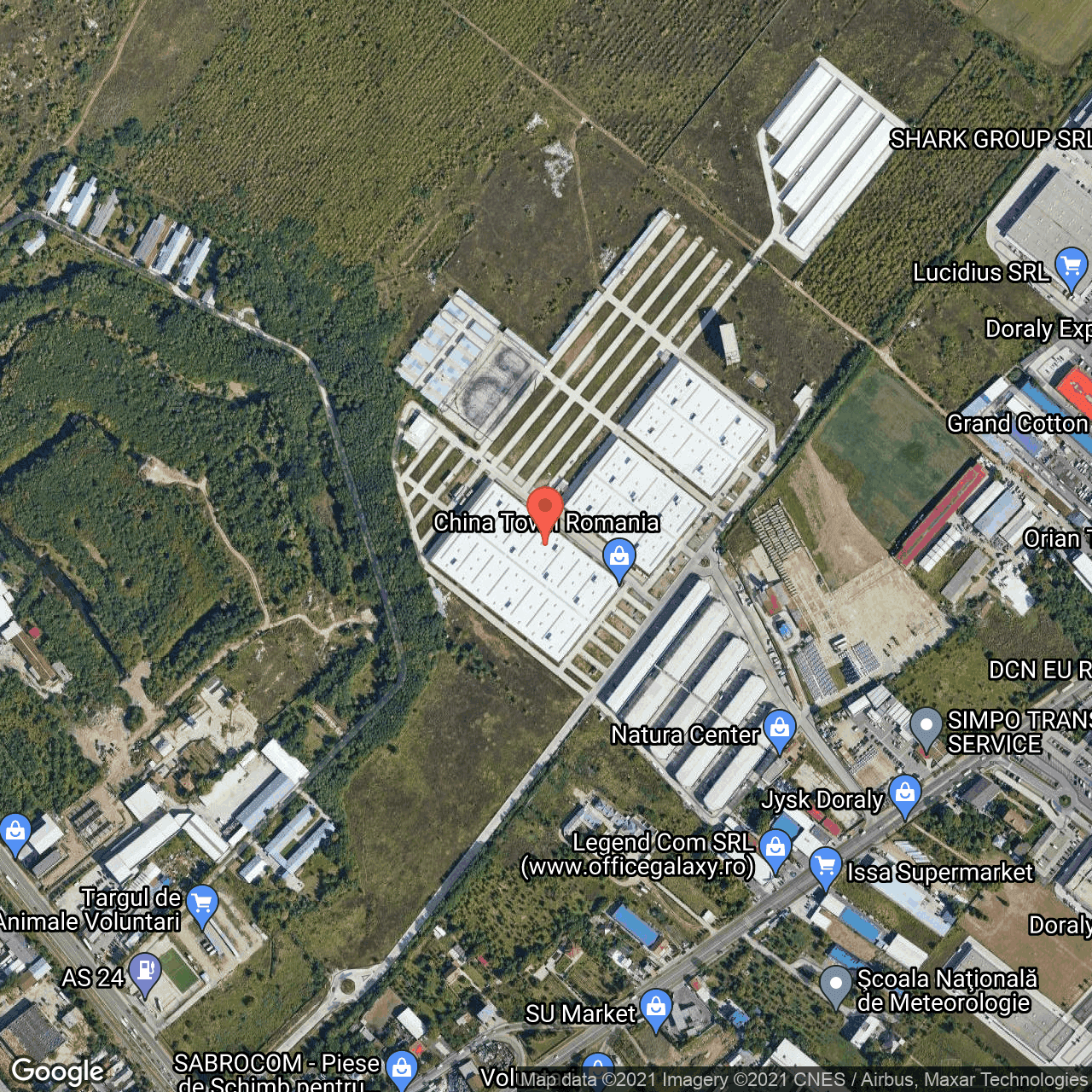 Poza harta hybrid, zoom 16, adresa Șoseaua București - Urziceni 17, Afumati, judetul Bucuresti Ilfov