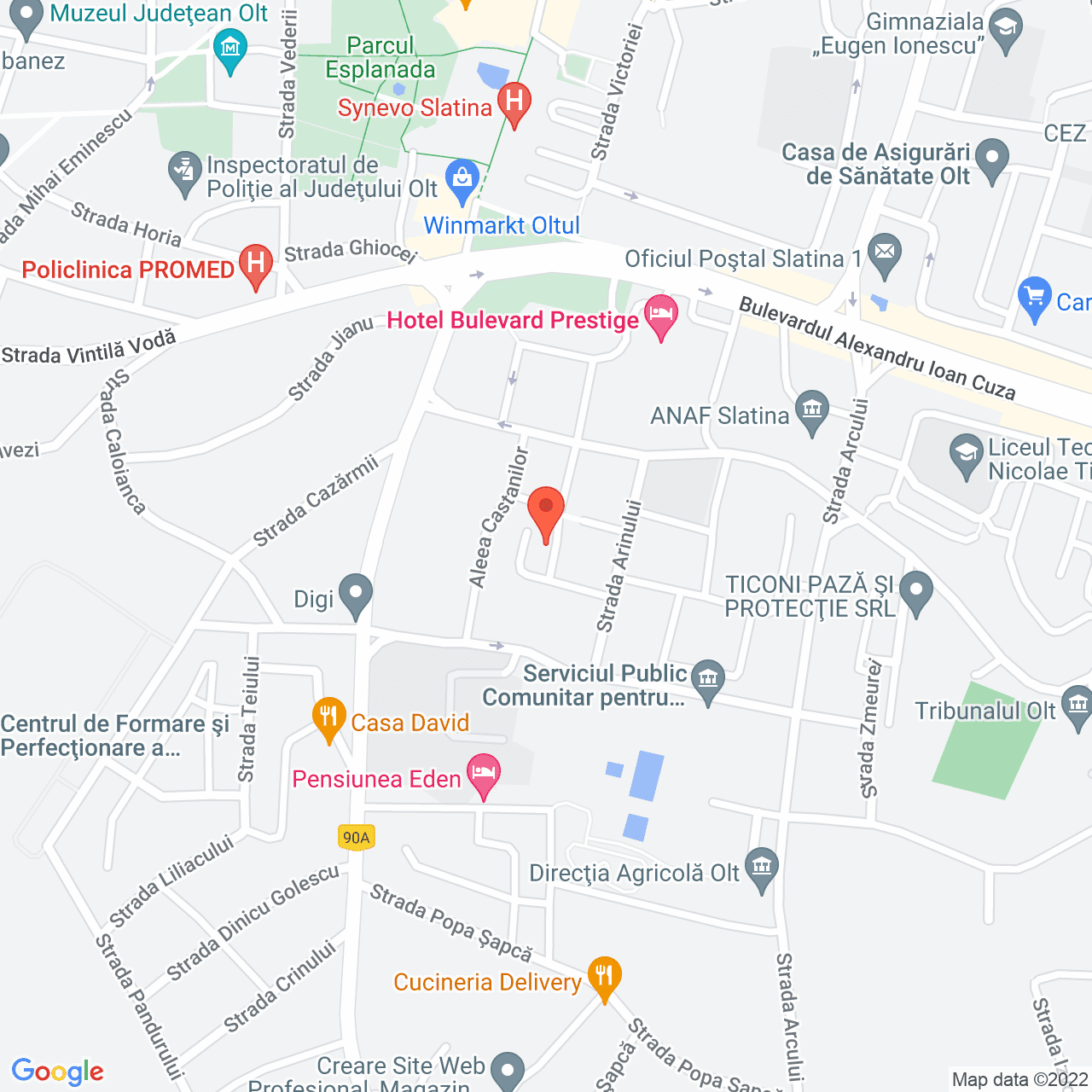 Poza harta streetview, zoom 16, adresa Aleea Bradului 6, Slatina, judetul Olt