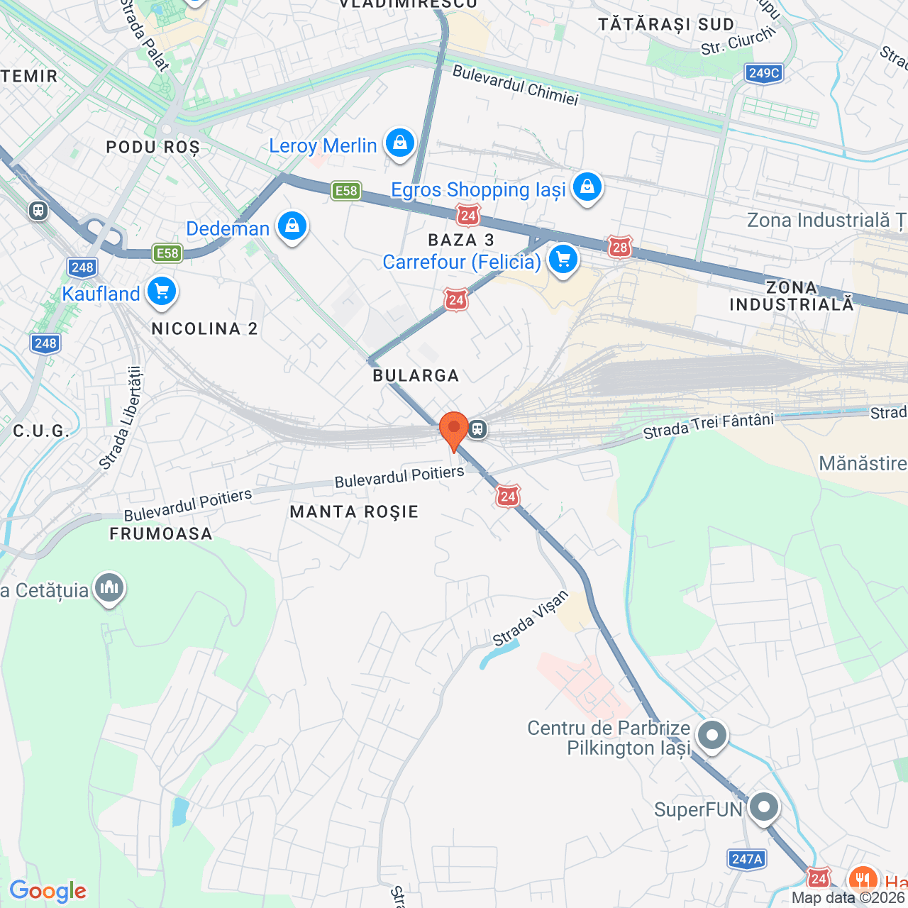 Poza harta streetview, zoom 14, adresa Iași, Bld. Socola, nr. 44, , , judetul