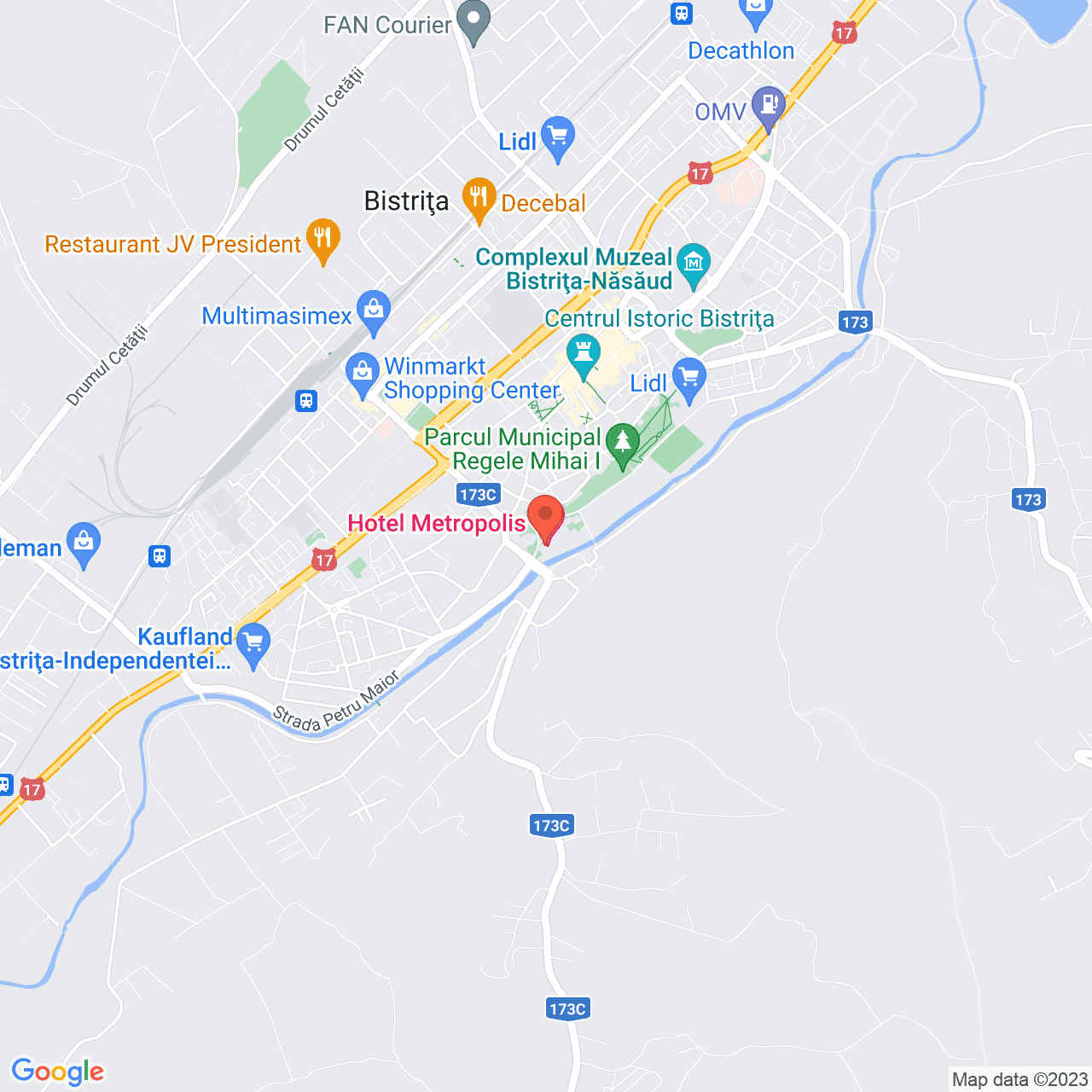 Poza harta streetview, zoom 14, adresa Parcului 19 Bistrita, , judetul