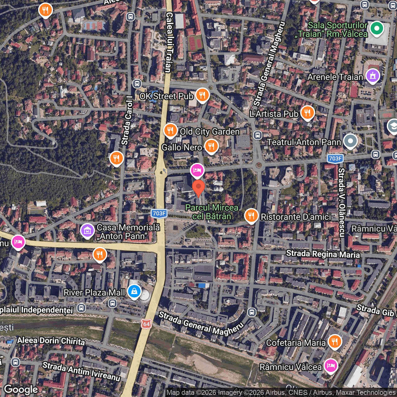 Poza harta hybrid, zoom 16, adresa Râmnicu Vâlcea, Str. SCUARUL MIRCEA CEL BATRAN, Nr. 6, , judetul