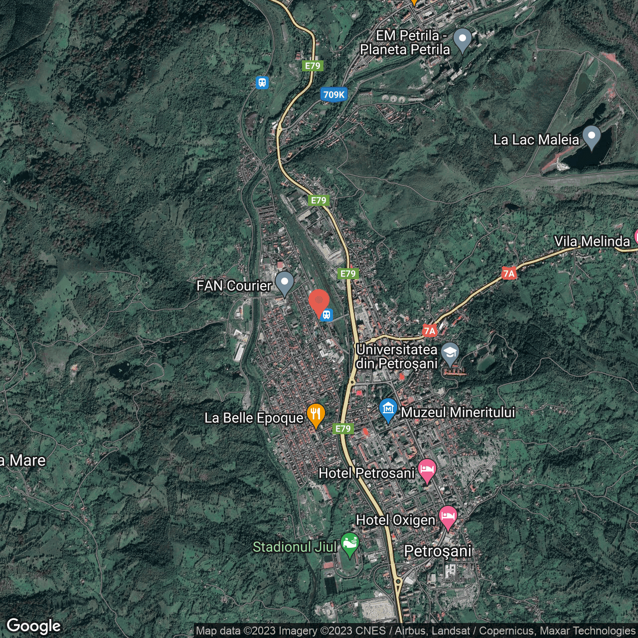 Poza harta hybrid, zoom 14, adresa Petrosani, , judetul