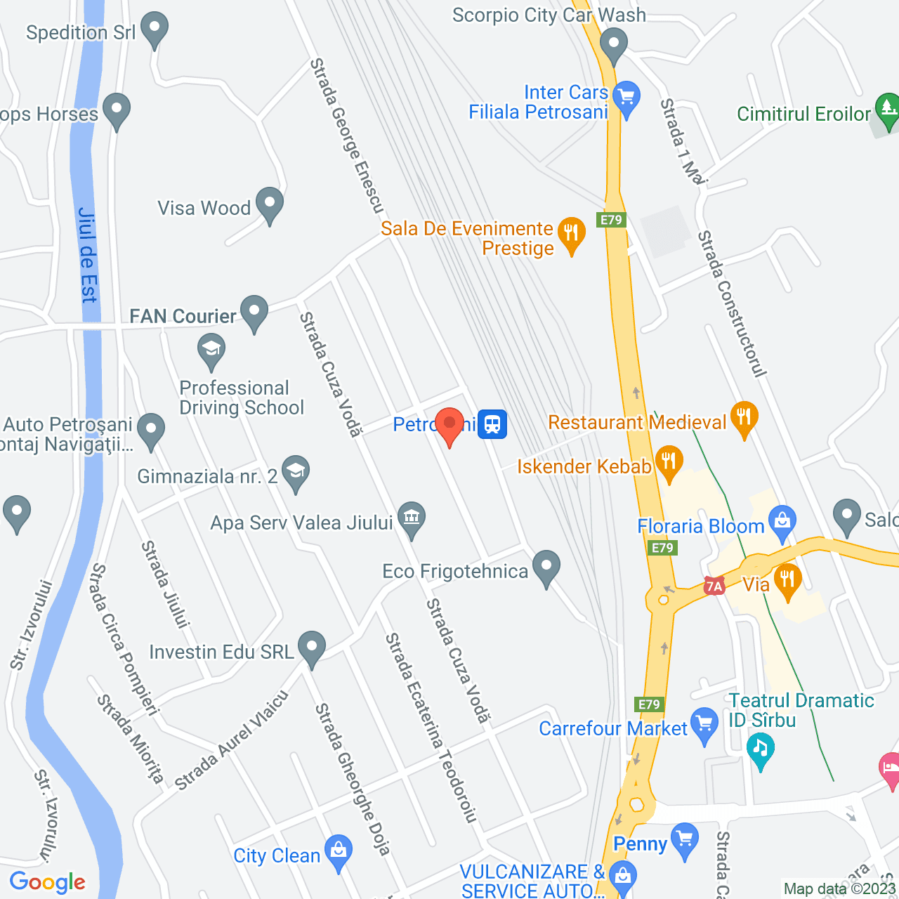 Poza harta streetview, zoom 16, adresa Petrosani, , judetul