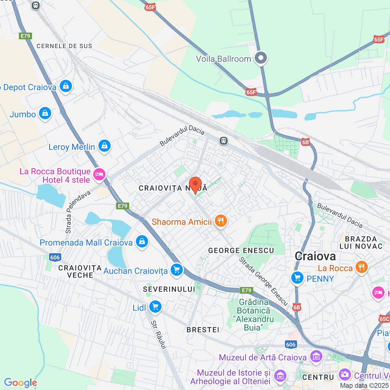 Poza harta streetview, zoom 14, adresa Craiova, str. George Enescu, nr. 76, , judetul