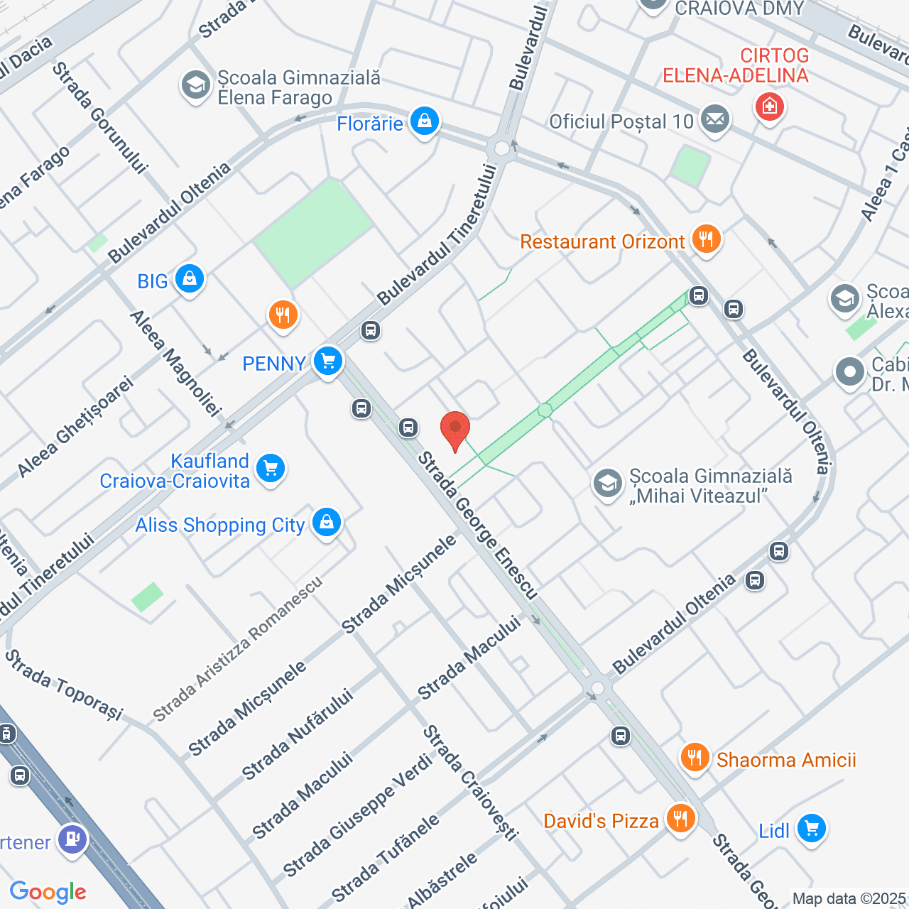 Poza harta streetview, zoom 16, adresa Craiova, str. George Enescu, nr. 76, , judetul