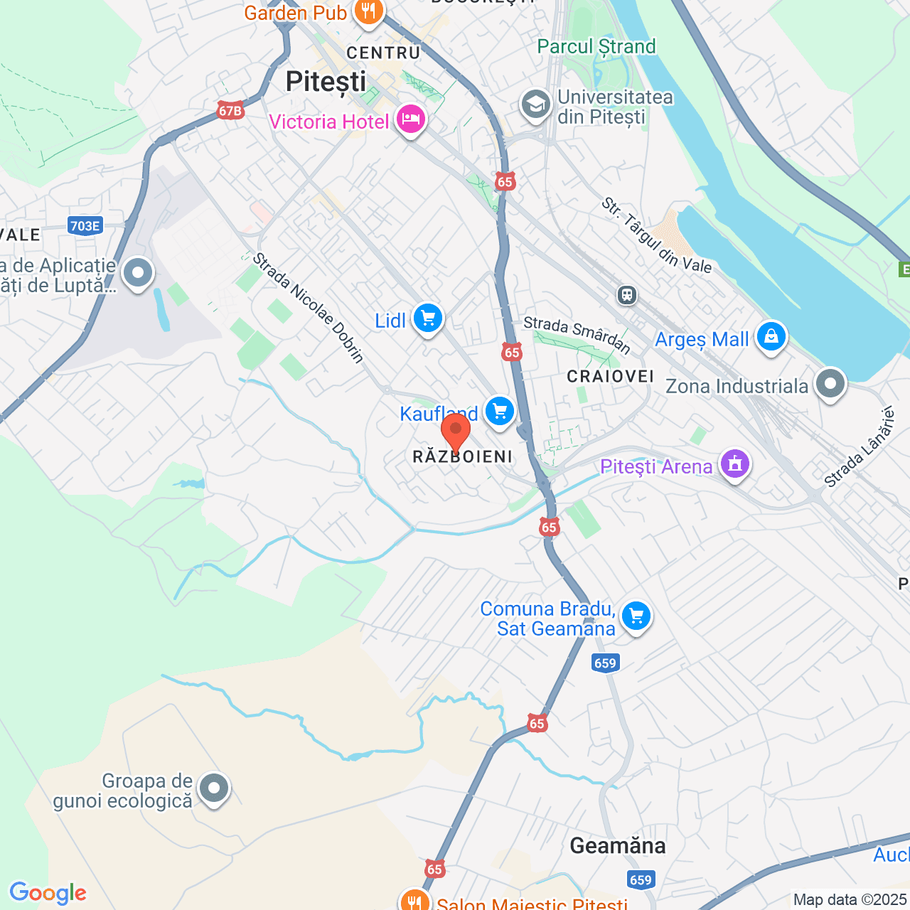 Poza harta streetview, zoom 14, adresa Razboieni Pitesti, , judetul