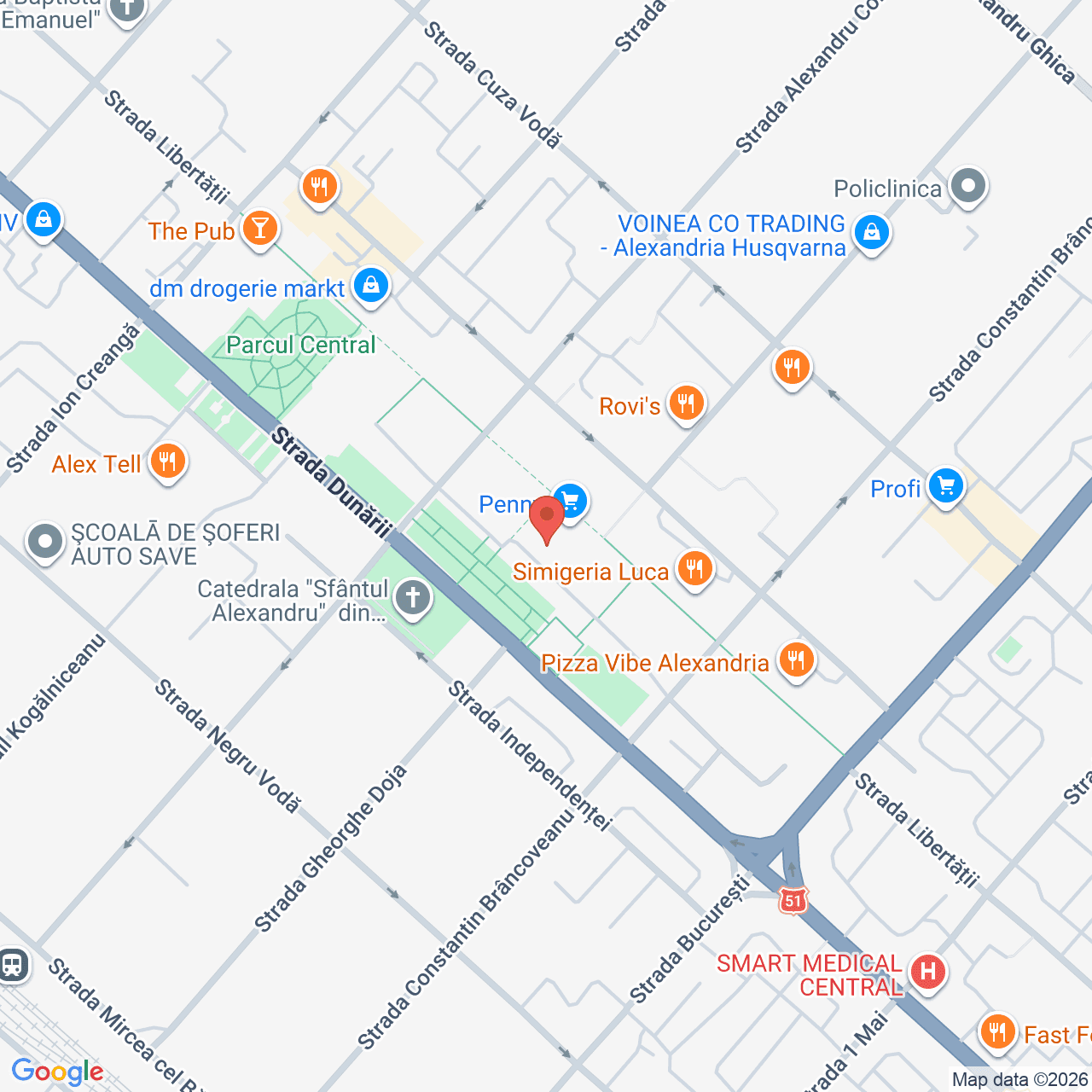Poza harta streetview, zoom 16, adresa Str. Libertatii nr. 220 Alexandria, , judetul
