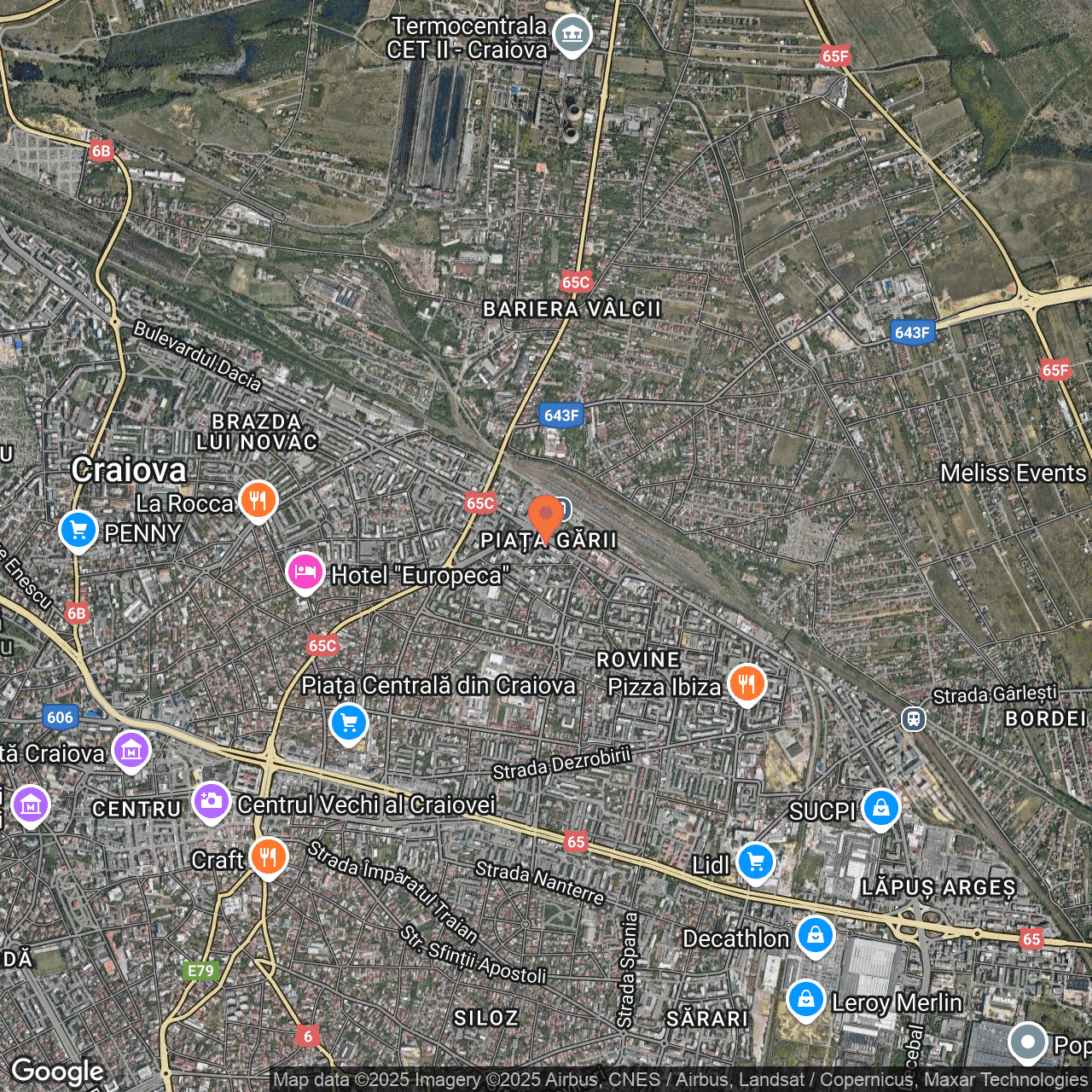 Poza harta hybrid, zoom 14, adresa Craiova, B-dul Dacia, nr.136, , judetul