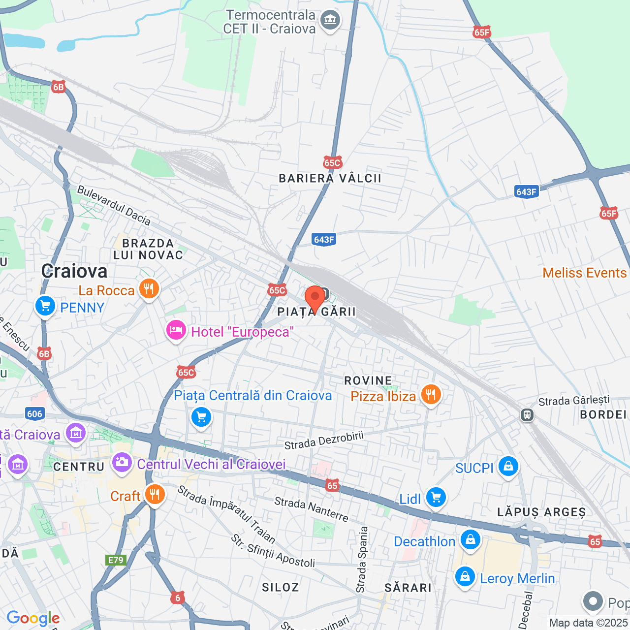 Poza harta streetview, zoom 14, adresa Craiova, B-dul Dacia, nr.136, , judetul