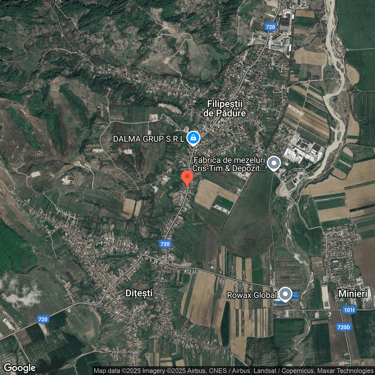 Poza harta hybrid, zoom 14, adresa Filipestii de Padure, str. Principala, nr. 448, , judetul