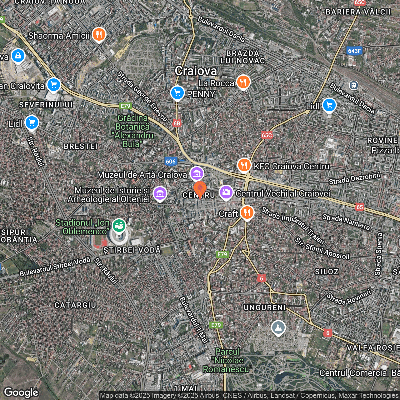 Poza harta hybrid, zoom 14, adresa Craiova, str. Olteț, nr. 2, , judetul