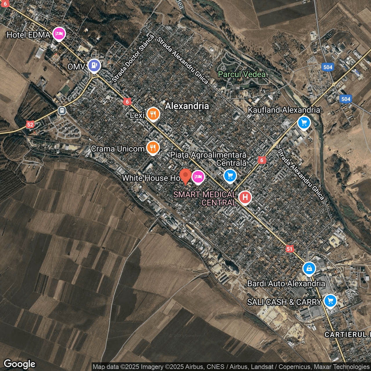 Poza harta hybrid, zoom 14, adresa Alexandria, str. Alexandru Colfescu nr. 32, , judetul