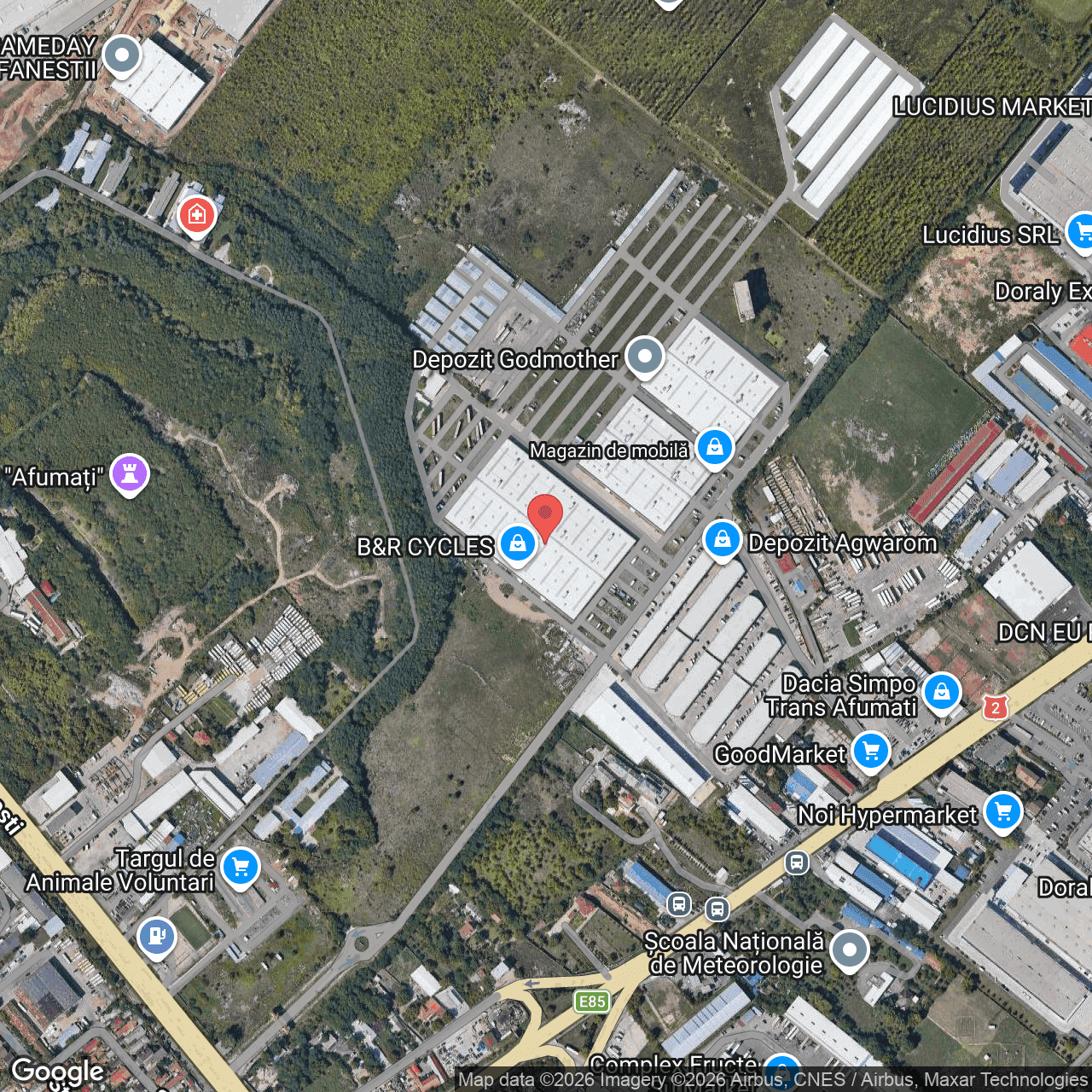 Poza harta hybrid, zoom 16, adresa Afumati Ilfov, , judetul