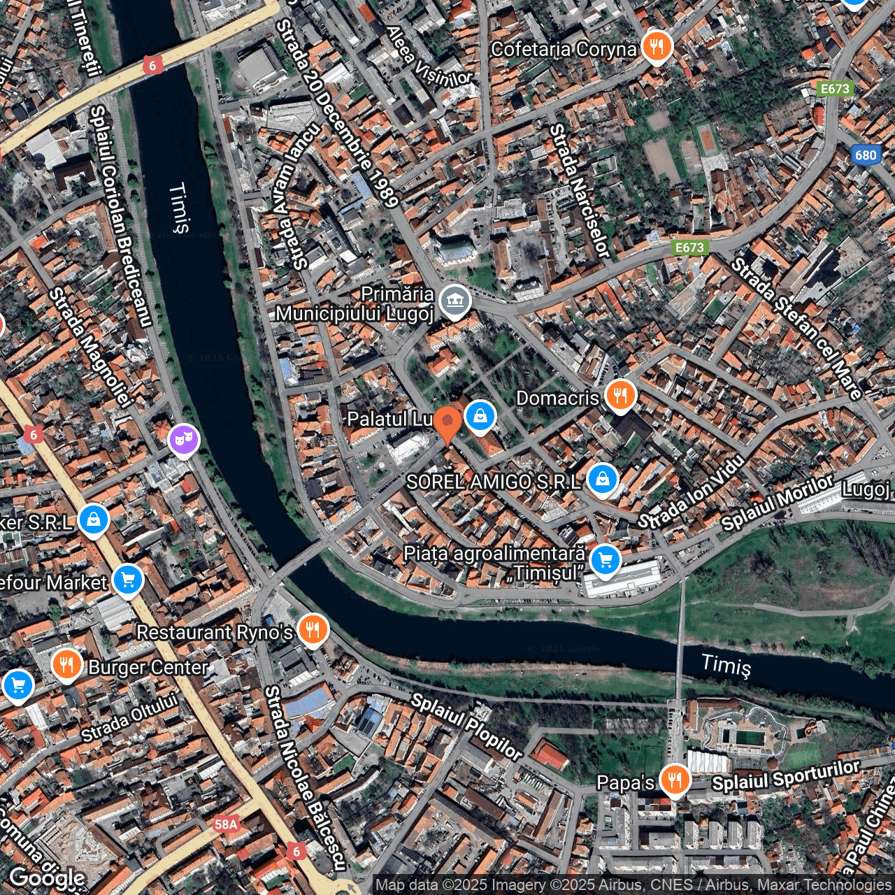 Poza harta hybrid, zoom 16, adresa Lugoj str. Somesului nr. 2, , judetul